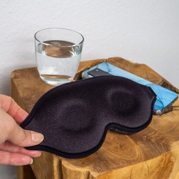 Intirilife Schlafmaske, Schlafmaske - 3D Schlafmaske - Soft, weich, leicht, stark abdunkelnd