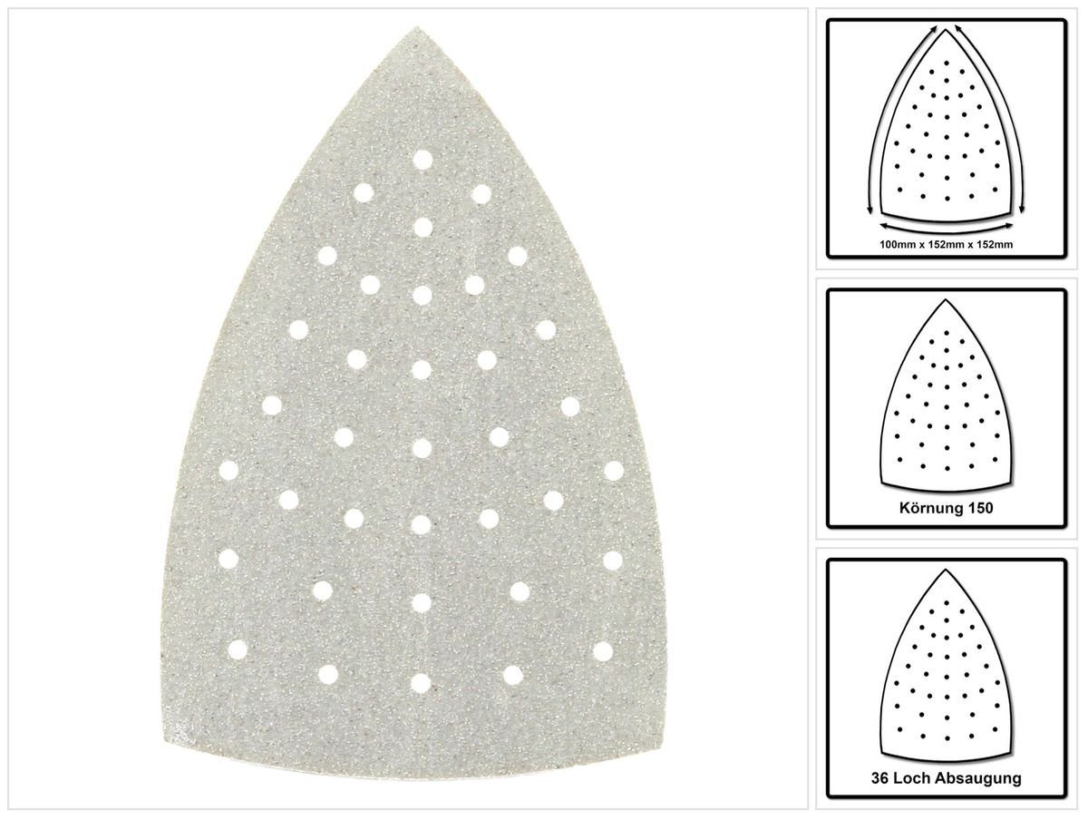 Mirka Schleifscheibe IRIDIUM Delta Schleifblätter Grip 100x152x152mm K150 50 Stk. (246JQ0