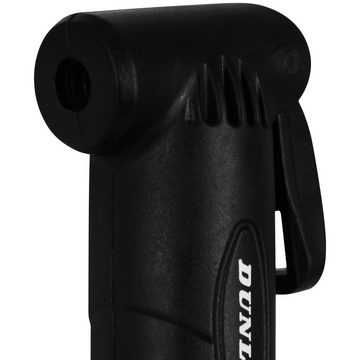 EDCO Fahrradpumpe Dunlop Mini-Fahrradluftpumpe Schwarz Luftpumpe Miniluftpumpe Handpumpe, Minipumpe Luft Pumpe Fahrrad E-Bike Handpumpe Fahrradluftpumpe