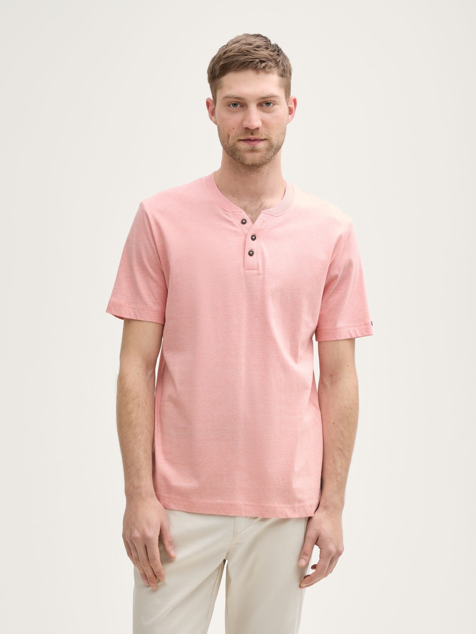 TOM TAILOR T-Shirt Henley T-Shirt aus günstig online kaufen