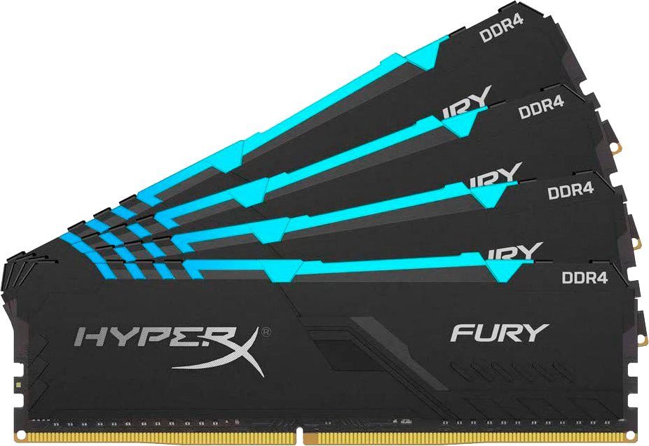 HyperX HyperX FURY RGB - 32GB Kit (4x8GB) - DDR4 3466MHz Intel XMP CL16 ...