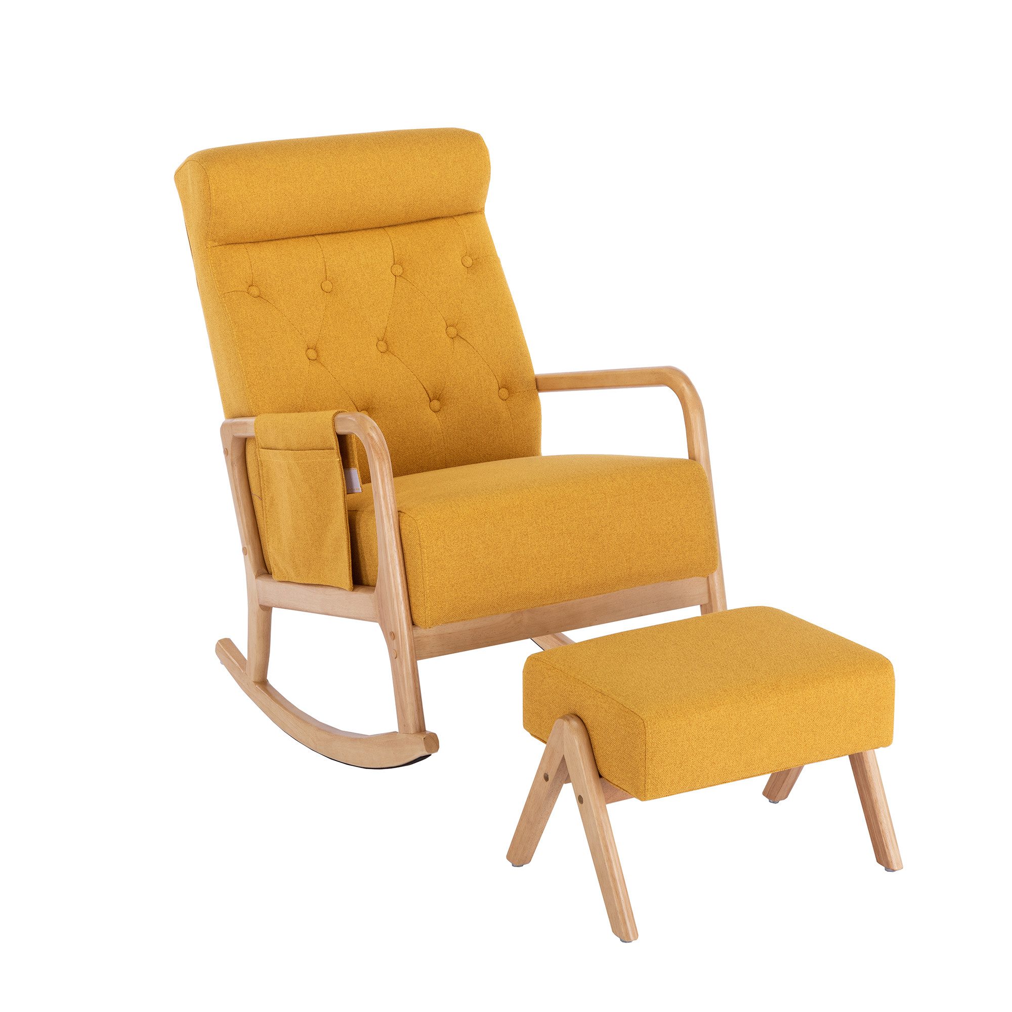 OKWISH Relaxsessel Schaukelsessel, Relaxstuhl, Schaukelstuhl (Leinen, günstig online kaufen
