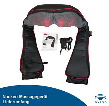 Axion Nacken-Massagegerät kabelloses Shiatsu-Massagegerät für Nacken, mit Infrarot-Wärmefunktion, Set 3-tlg., zur Nackenmassage, Rückenmassage, mit LiPo Akku und Ladegerät