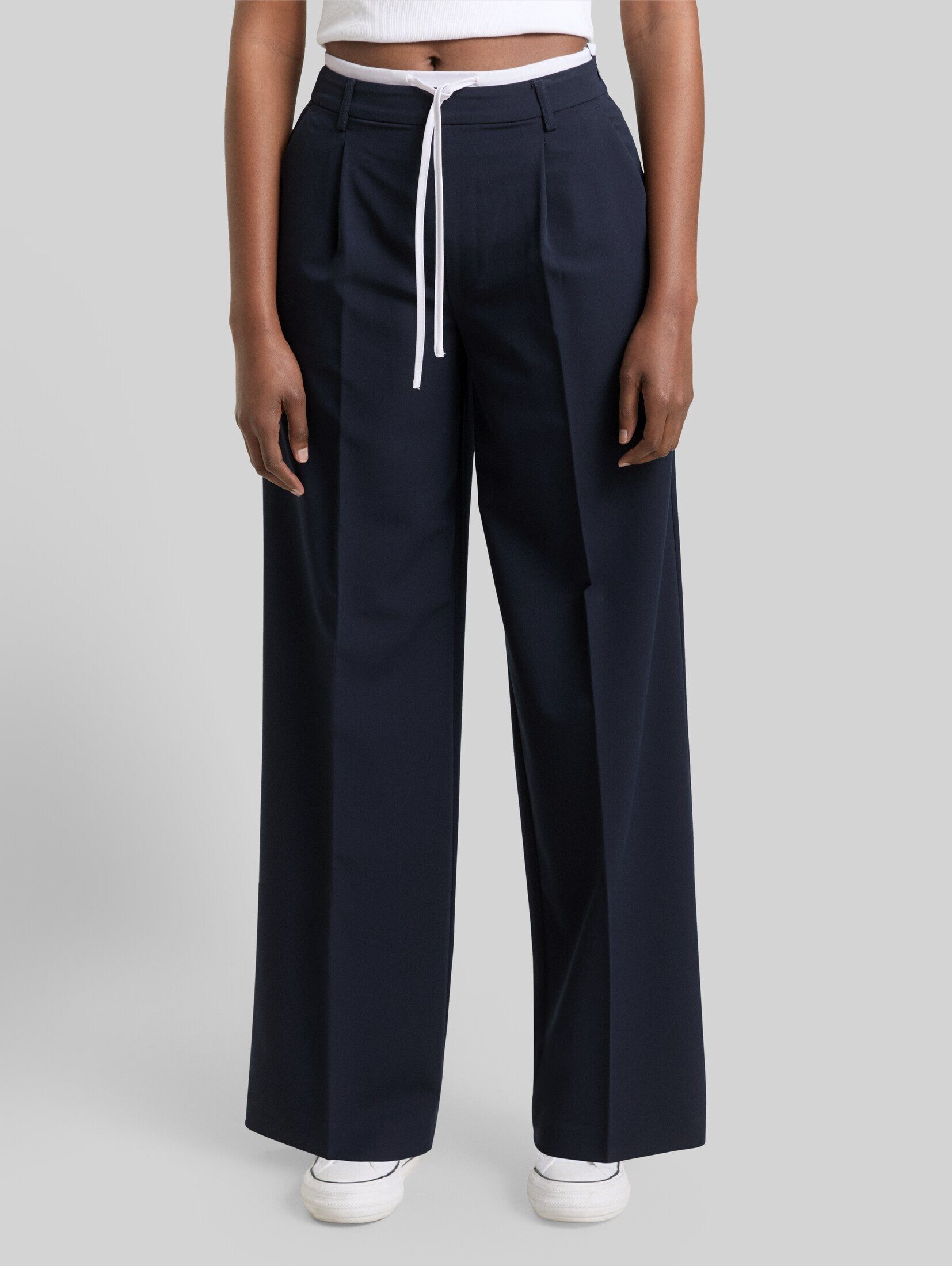 TOM TAILOR Denim Stoffhose Hosen & Chino Wide Leg Hose im 2-in-1-Look
