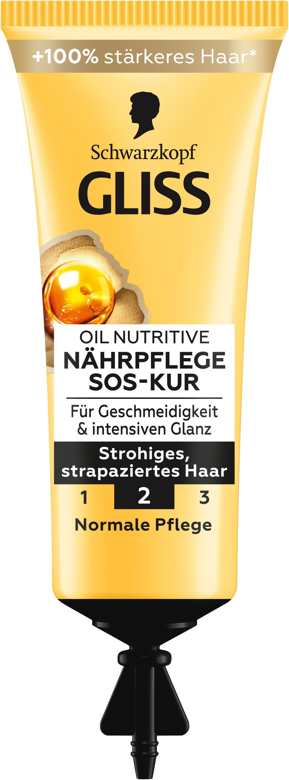 Gliss Haarkur SOS-Intensiv-Kur Oil Nutritive, 10x 15ml, Reise-SET, 10-tlg., Ideale Haarpflege auf Reisen