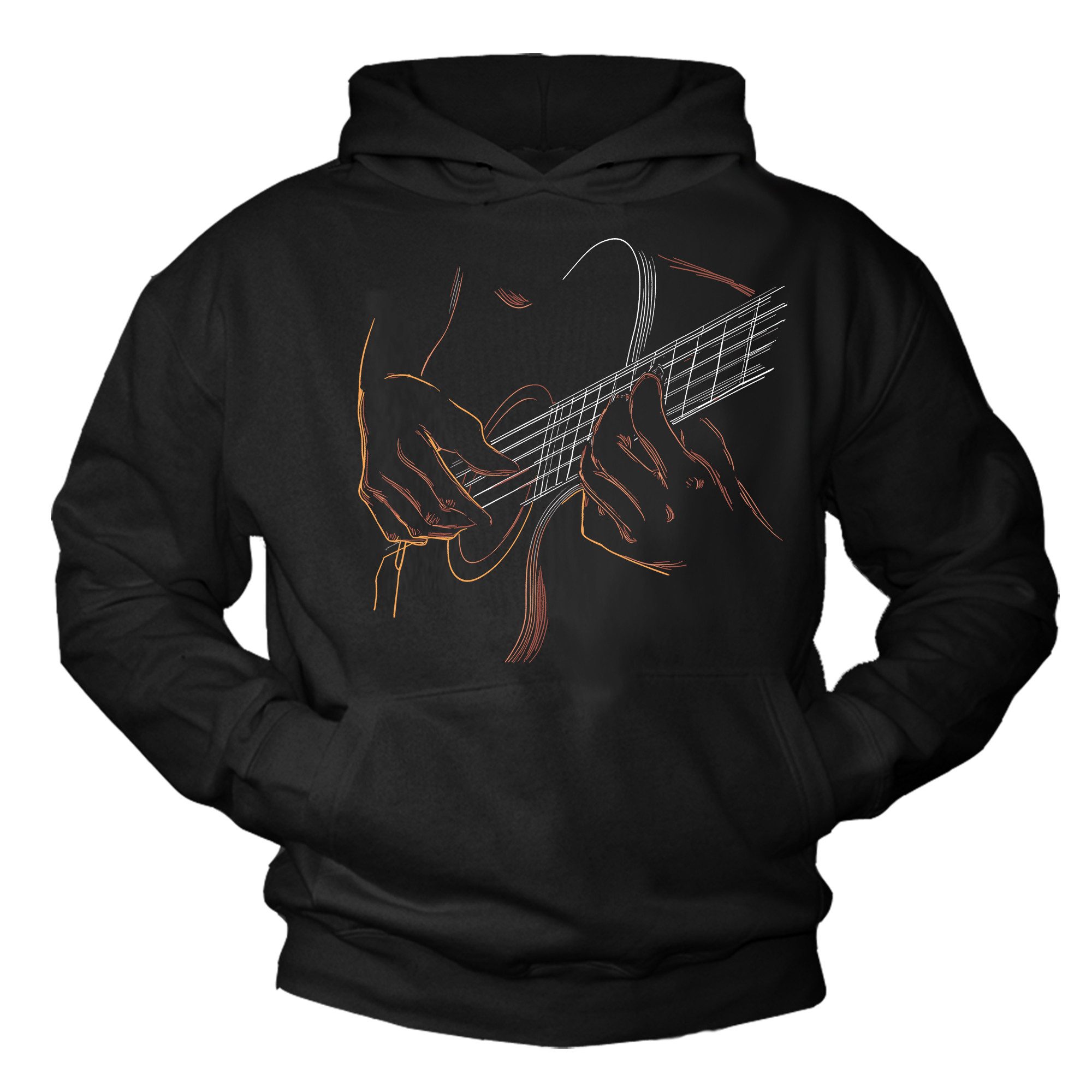 MAKAYA Kapuzenpullover Lässiger Hoodie für Männer mit Gitarren-Aufdruck in günstig online kaufen