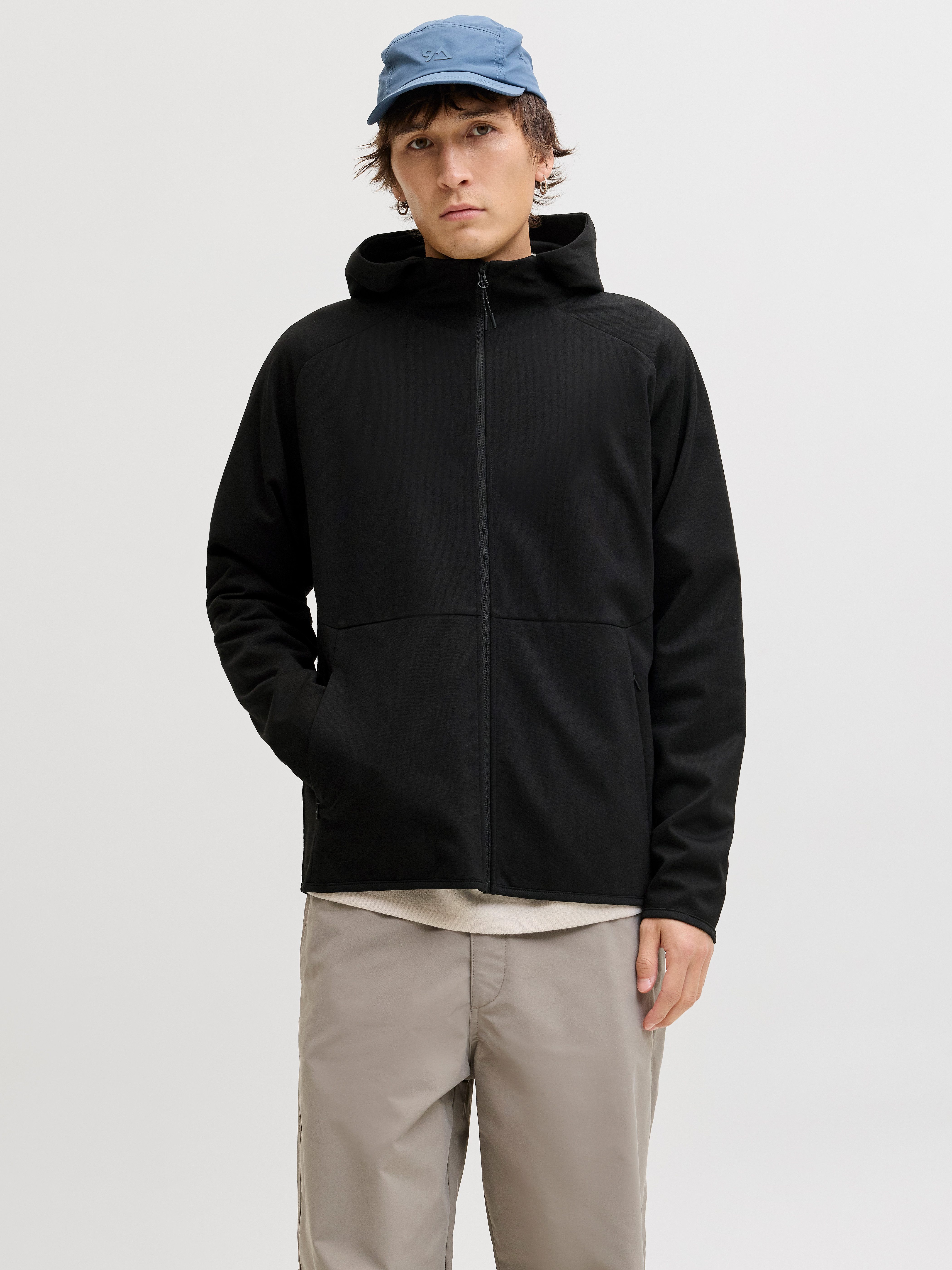 Jack & Jones Sweatshirt JJEBASE SWEAT ZIP HOOD SN mit Kaputze