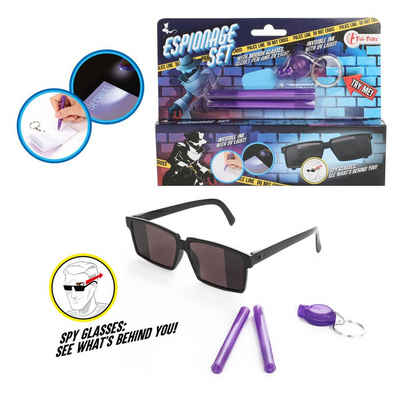 Toi-Toys Experimentierkasten Spionage-Set mit Spiegelbrille, Geheimstift und UV-Lampe