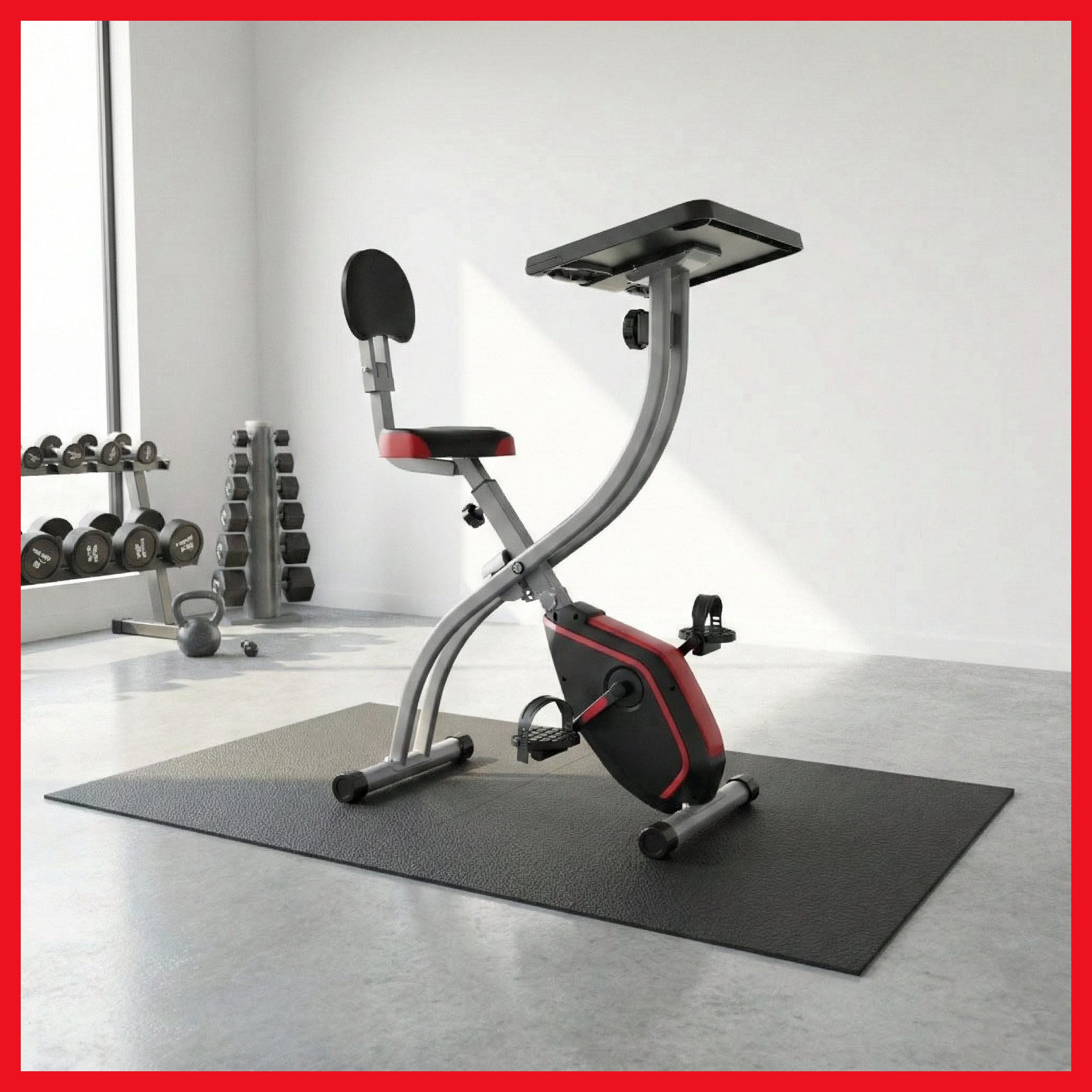 PeakPower Heimtrainer Schreibtischbike,gleichzeitig lesen/arbeiten und trainieren.