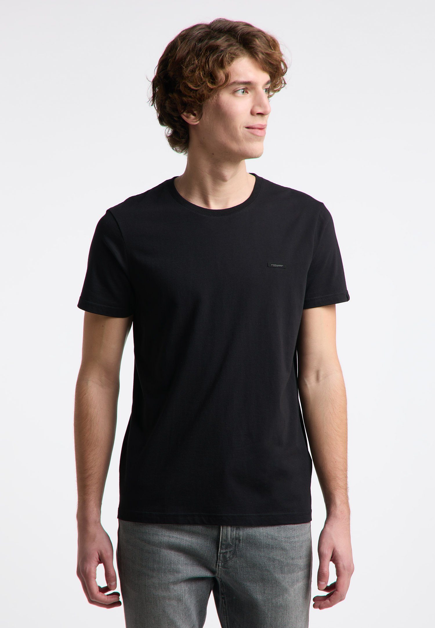 Ragwear T-Shirt NEDIE Nachhaltige Mode BLACK Vegane &