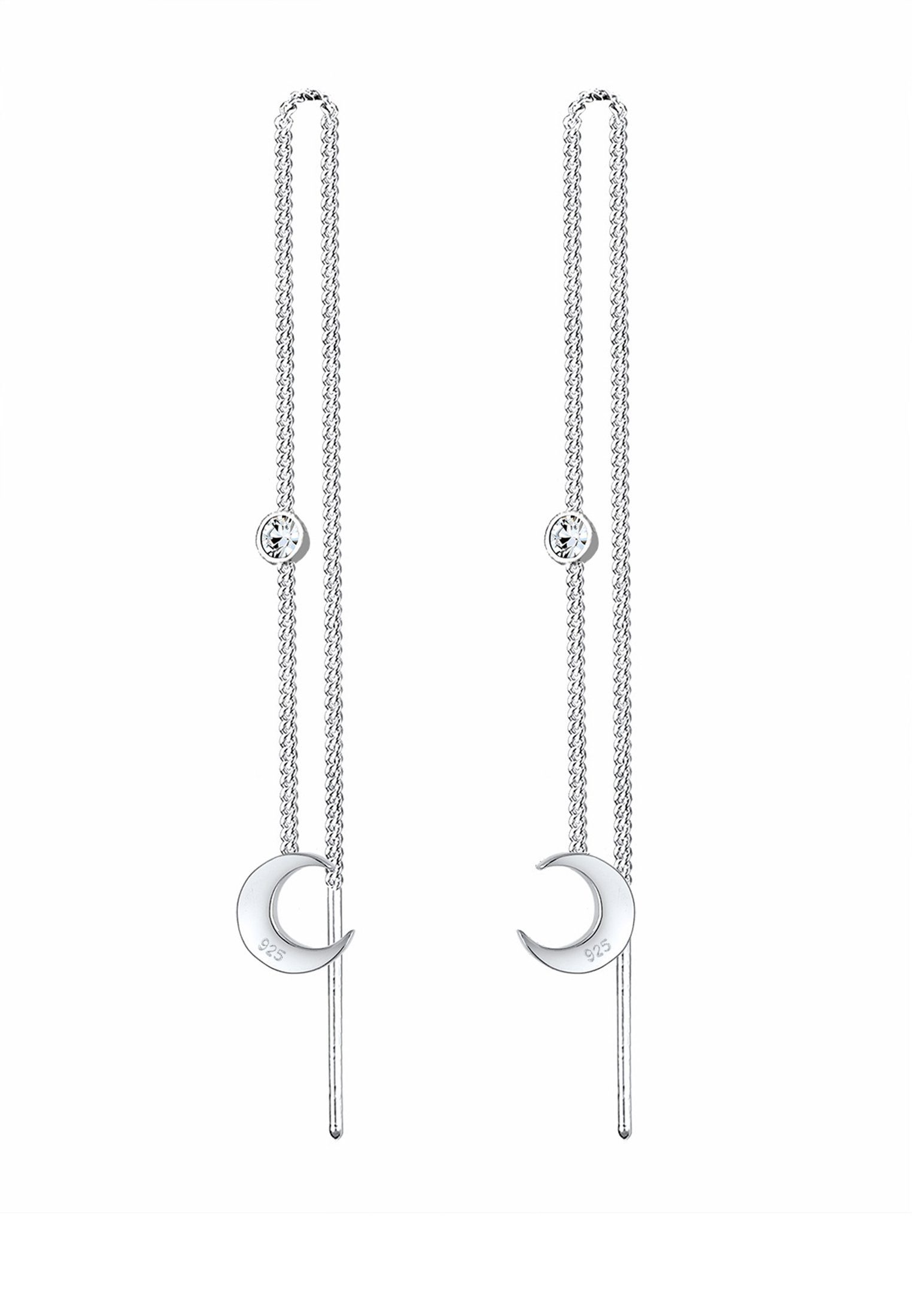 Elli Paar Ohrhänger Halbmond Sichel 925 Silber, mit Kristallen von Swarovski®, Astro