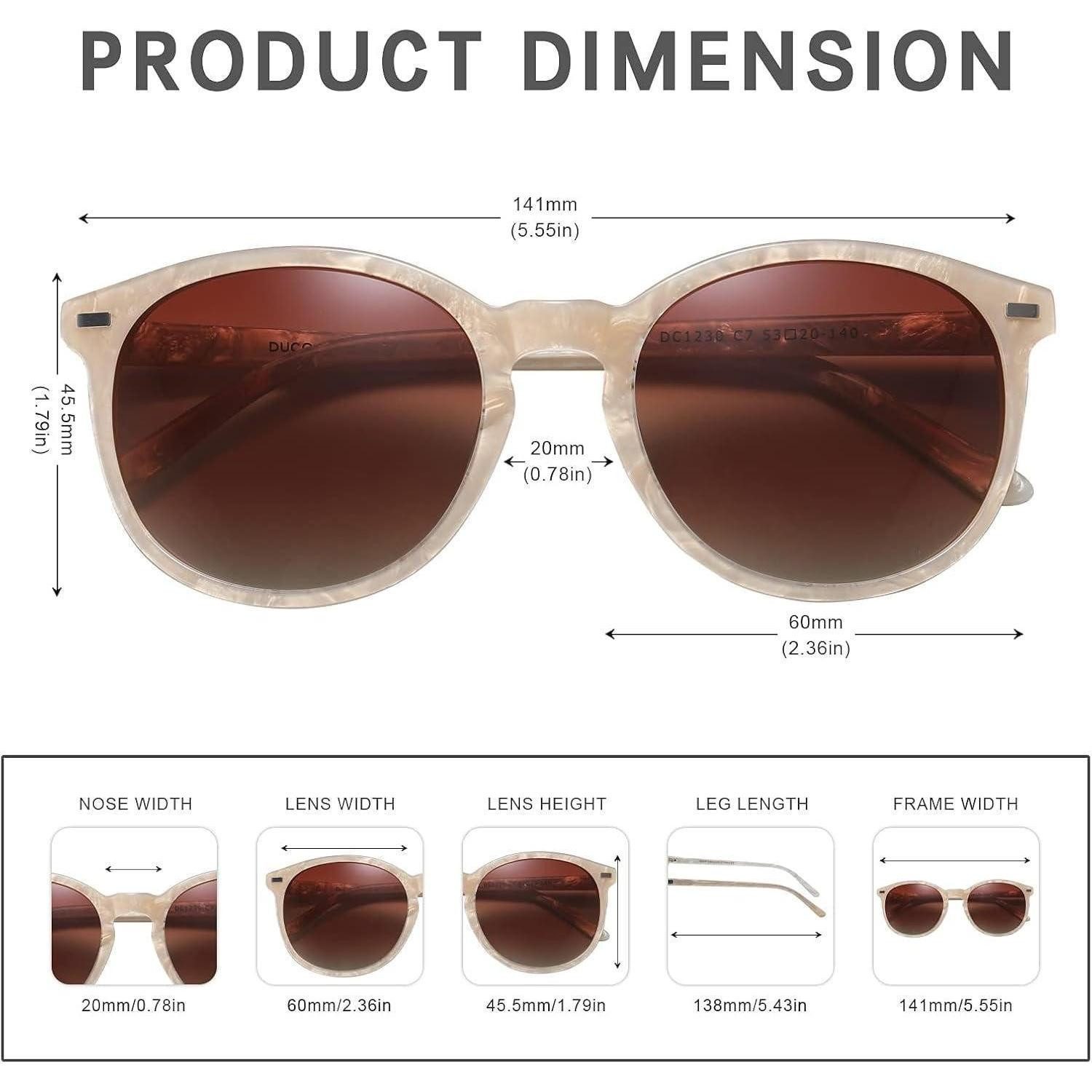 LuxusKollektion Retrosonnenbrille Damensonnenbrille retro polarisiert UV400 Acetatrahmen leicht