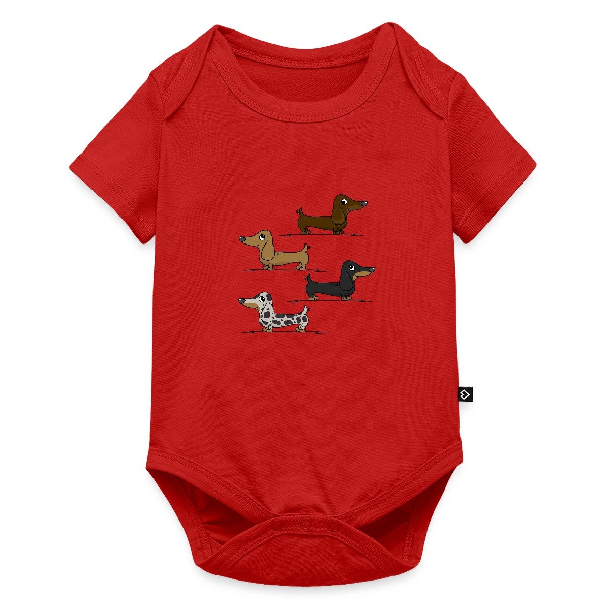 Spreadshirt Kurzarmbody Witzige Dackel Geschenk Für Hundebesitzer Zwergdackel Kurzarm Tages Ba (1-tlg)