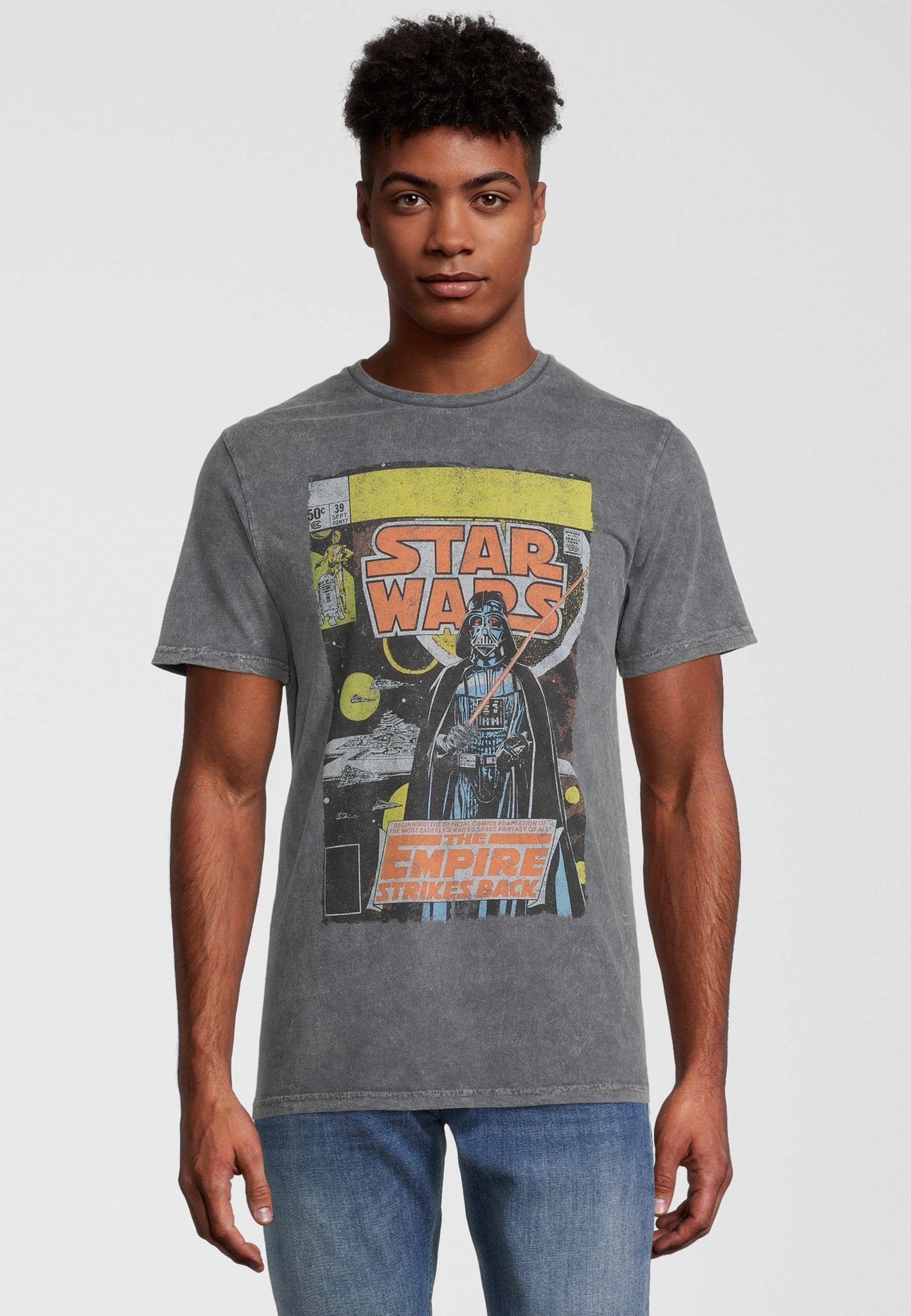 Herren Shirts Recovered T-Shirt Star Wars Empire Strikes Back Cover (1-tlg)