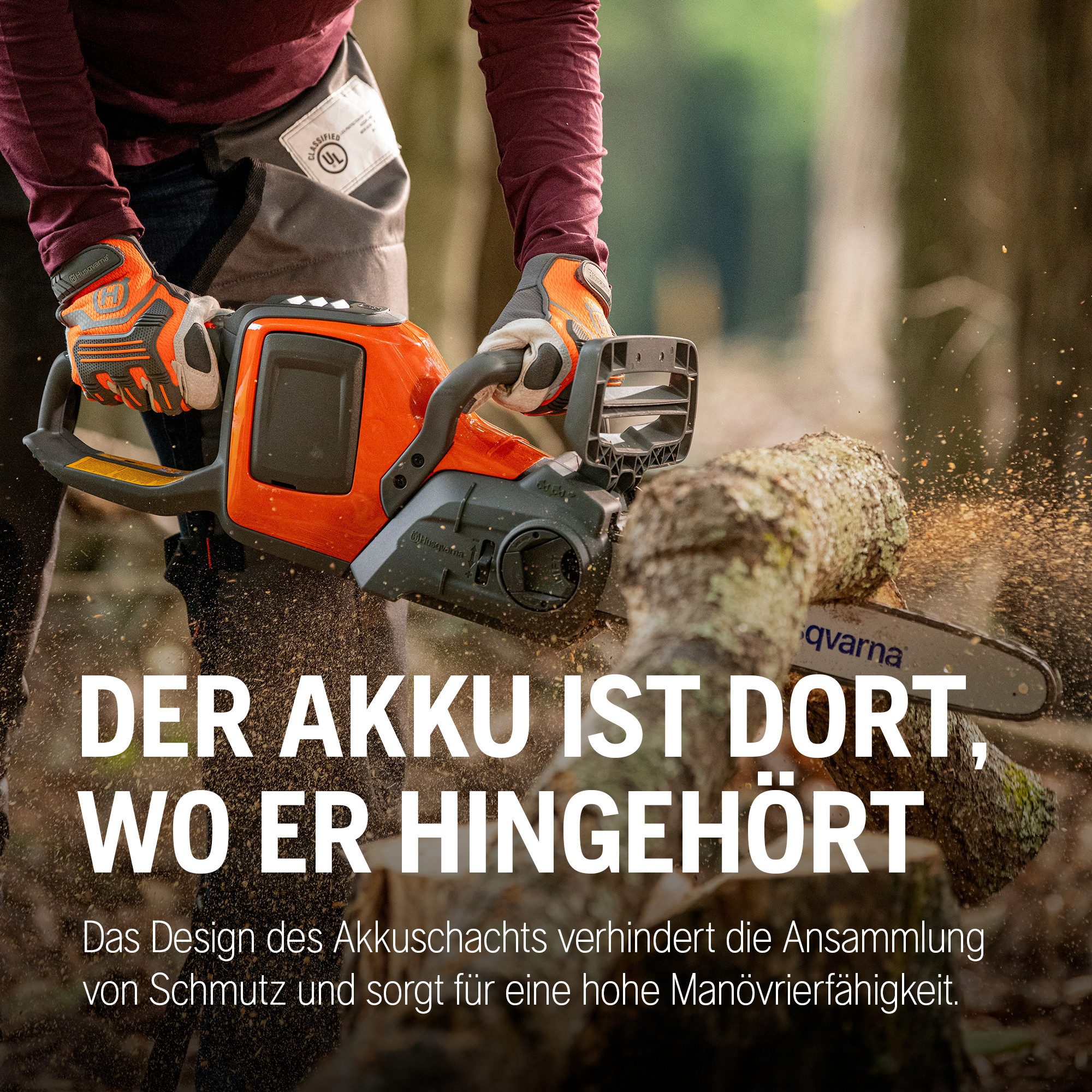 Husqvarna Akku-Kettensäge 225i, 35.6 cm Schwertlänge, exkl. 36V Akku und Ladegerät - Leicht, kabellos, leise, 12″ Schiene – Bild 3 von 5