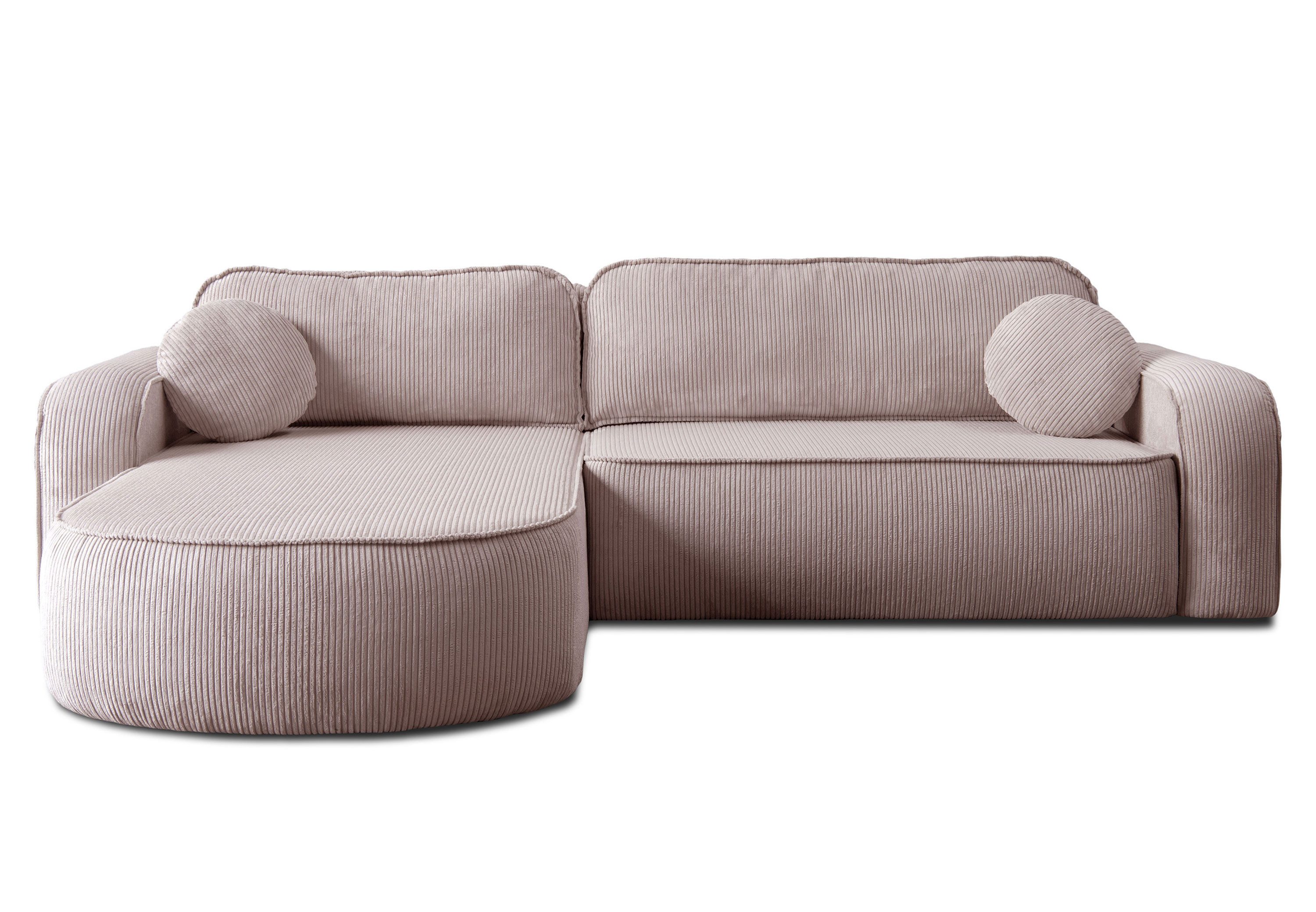 Lookway Ecksofa VENUS mit Schlaffunktion und Bettkasten, mit Bettfunktion und Bettkasten