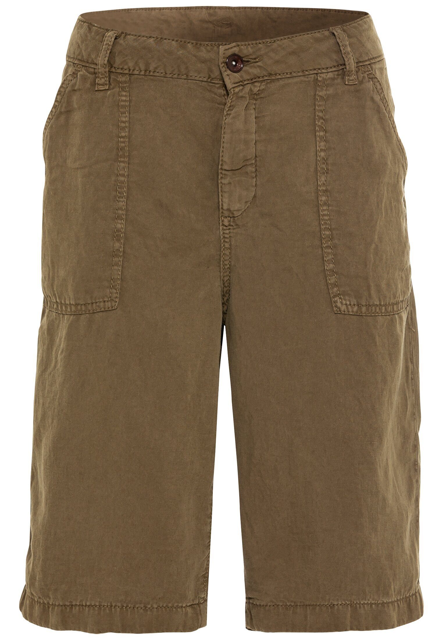 Bekleidung Kurze Hosen camel active Shorts Shorts aus Leinenmix (1-tlg)