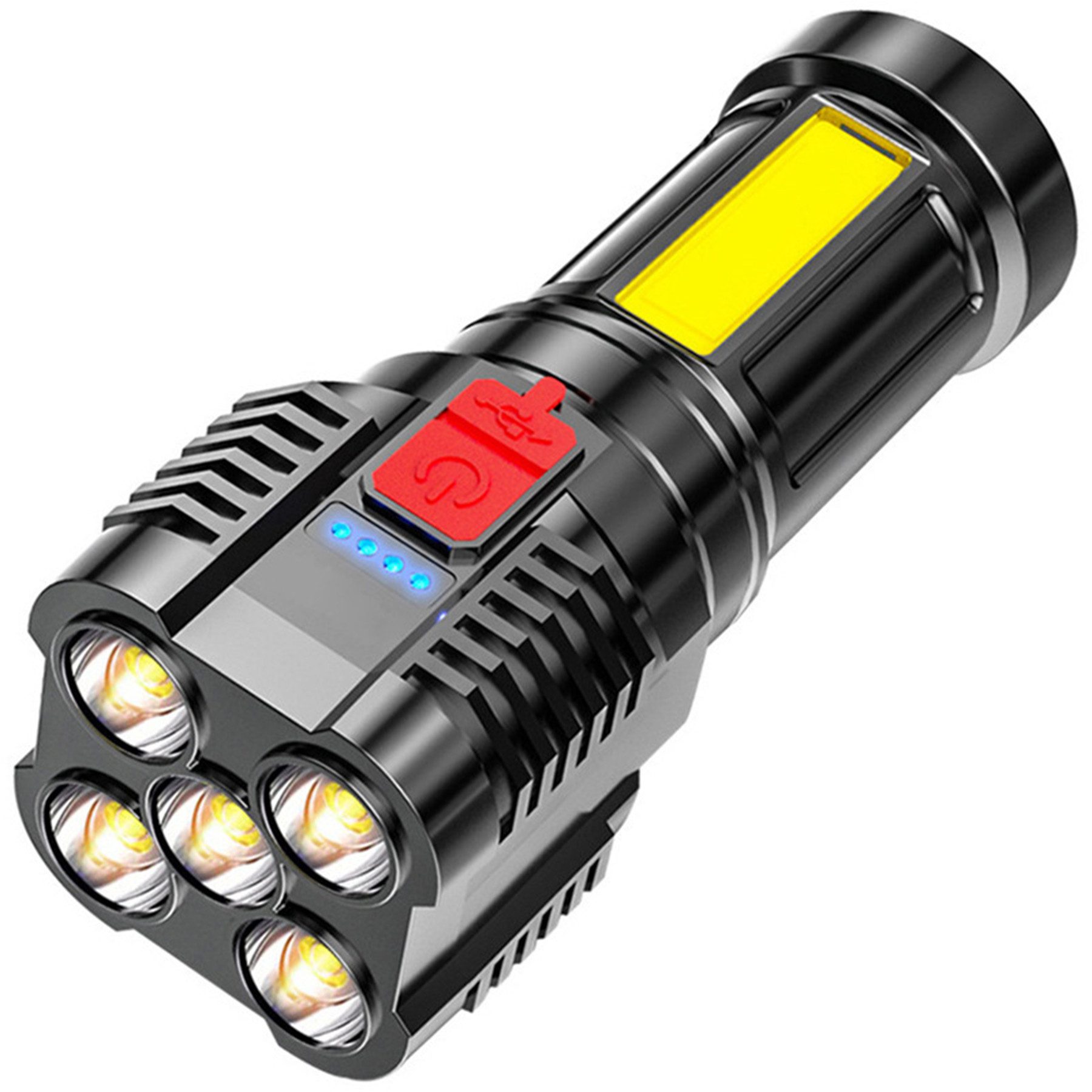 LED Taschenlampe kleine aufladbar LED Extrem Hell 500 Lumen, USB aufladbar