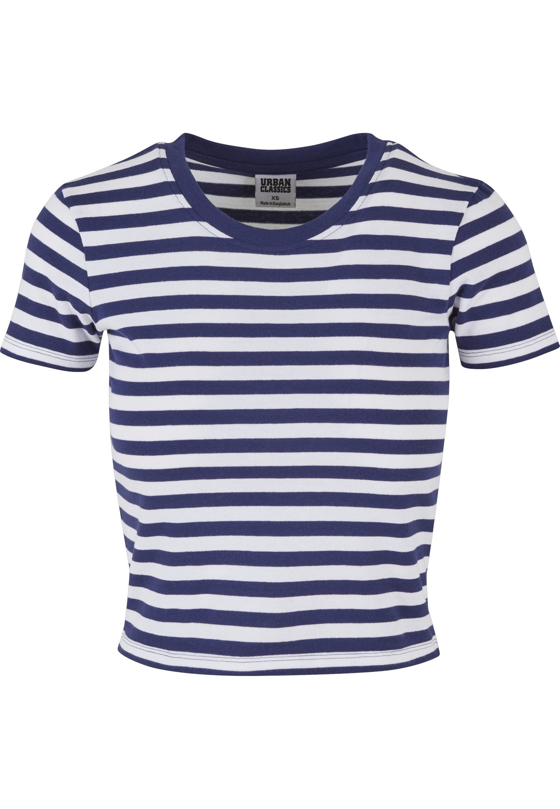 T-Shirt Urban Classics Damen Ladies Short Striped Tee