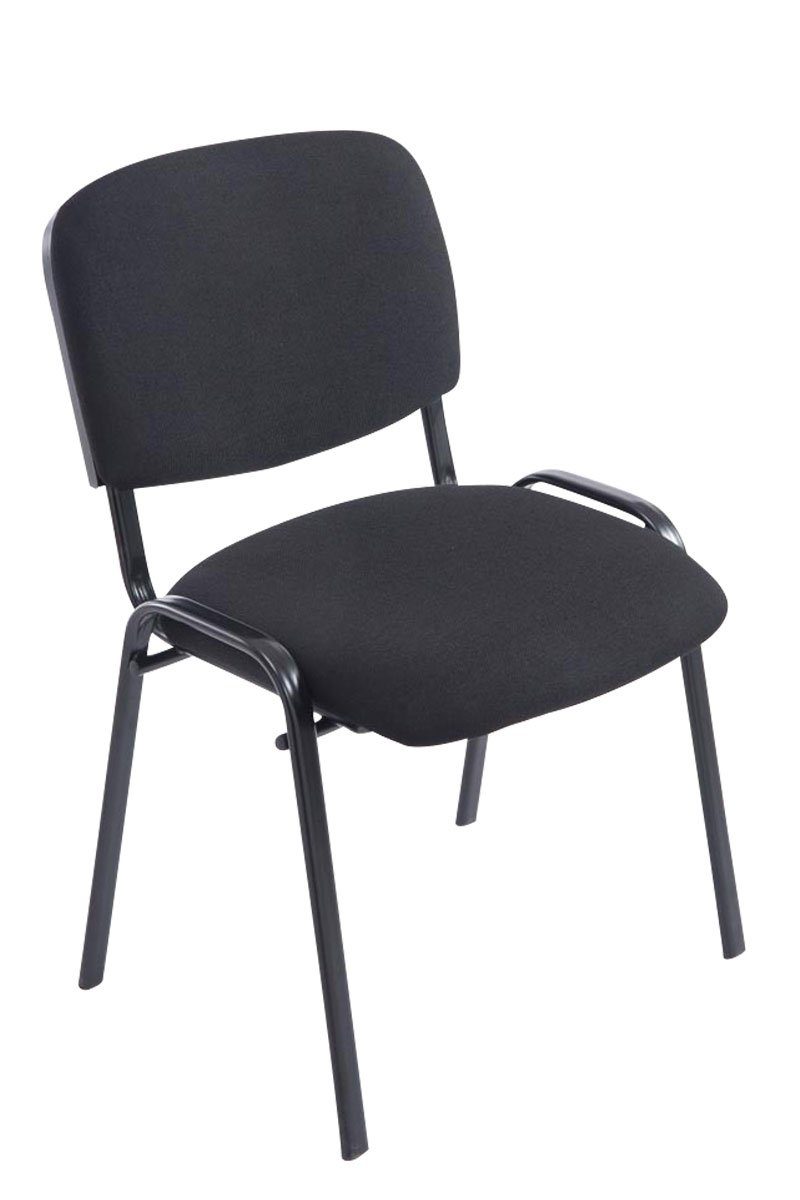 Warteraumstuhl - - TPFLiving mit Konferenzstuhl hochwertiger Sitzfläche: - Stoff schwarz Polsterung schwarz Besucherstuhl Metall (Besprechungsstuhl Gestell: - Messestuhl), Keen