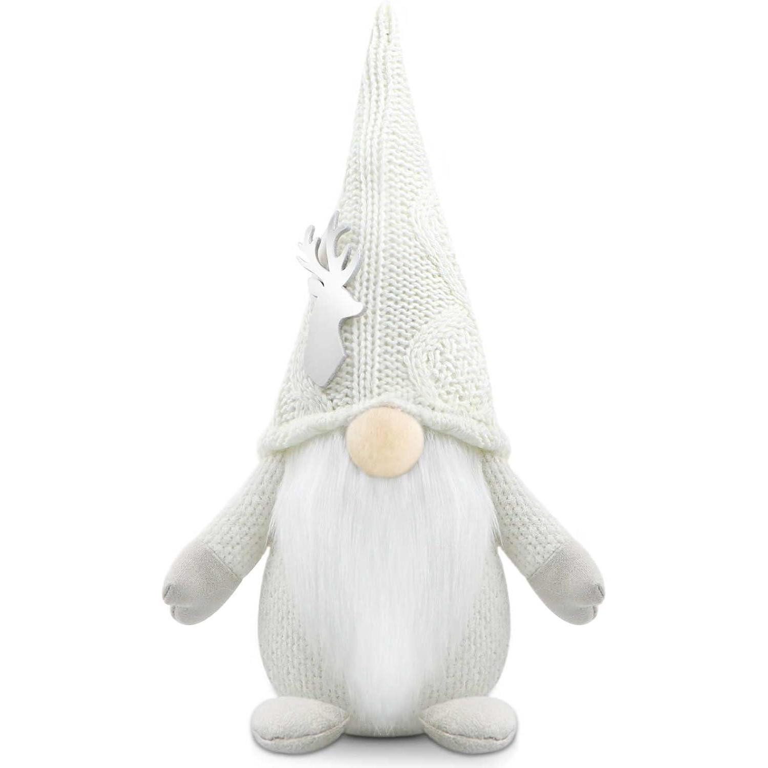 LuxusKollektion Wichtel Wichtel Figur Weihnachtsdeko Geweih Küche 33cm Weiß