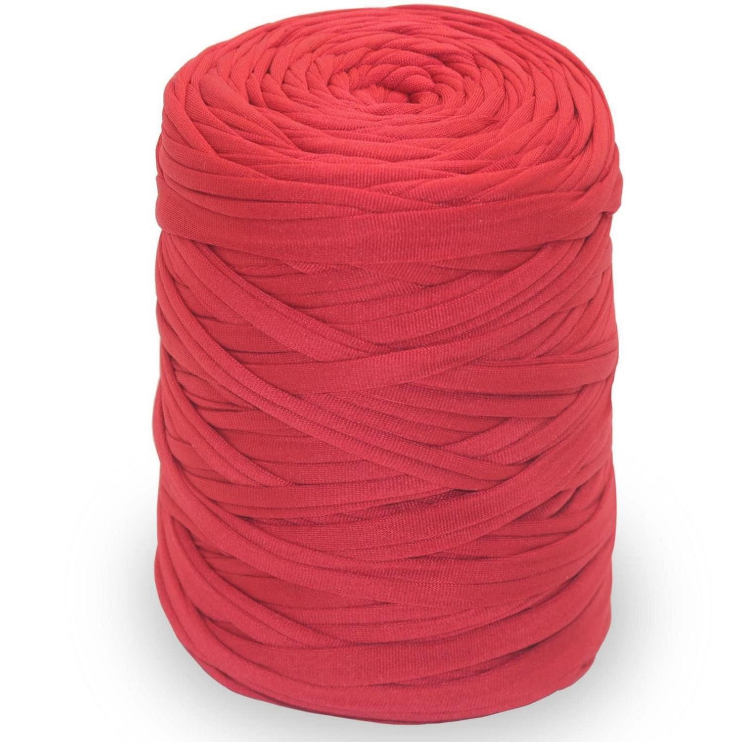 LuxusKollektion T-Shirt-Garn 400g Rote Häkelwolle