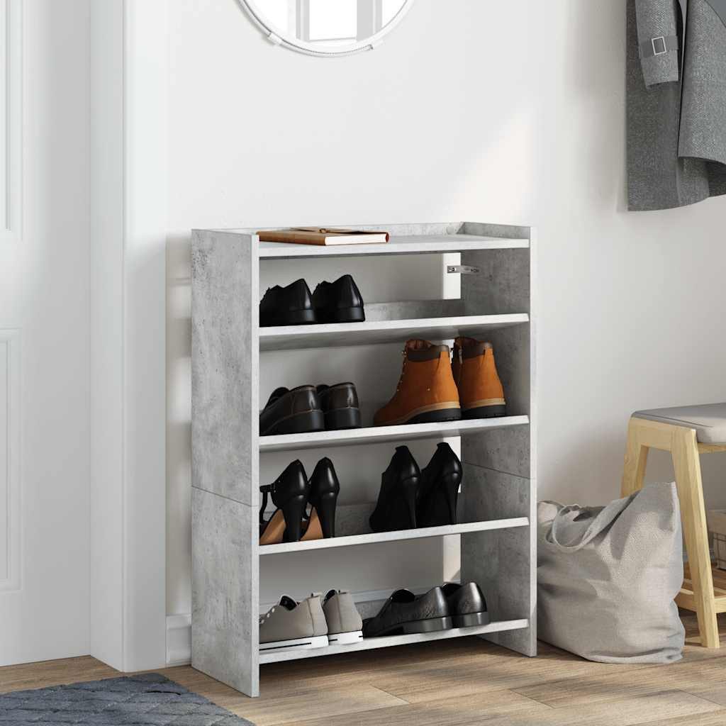 vidaXL Schuhregal Schuhregal Betongrau 60x25x62 cm günstig online kaufen