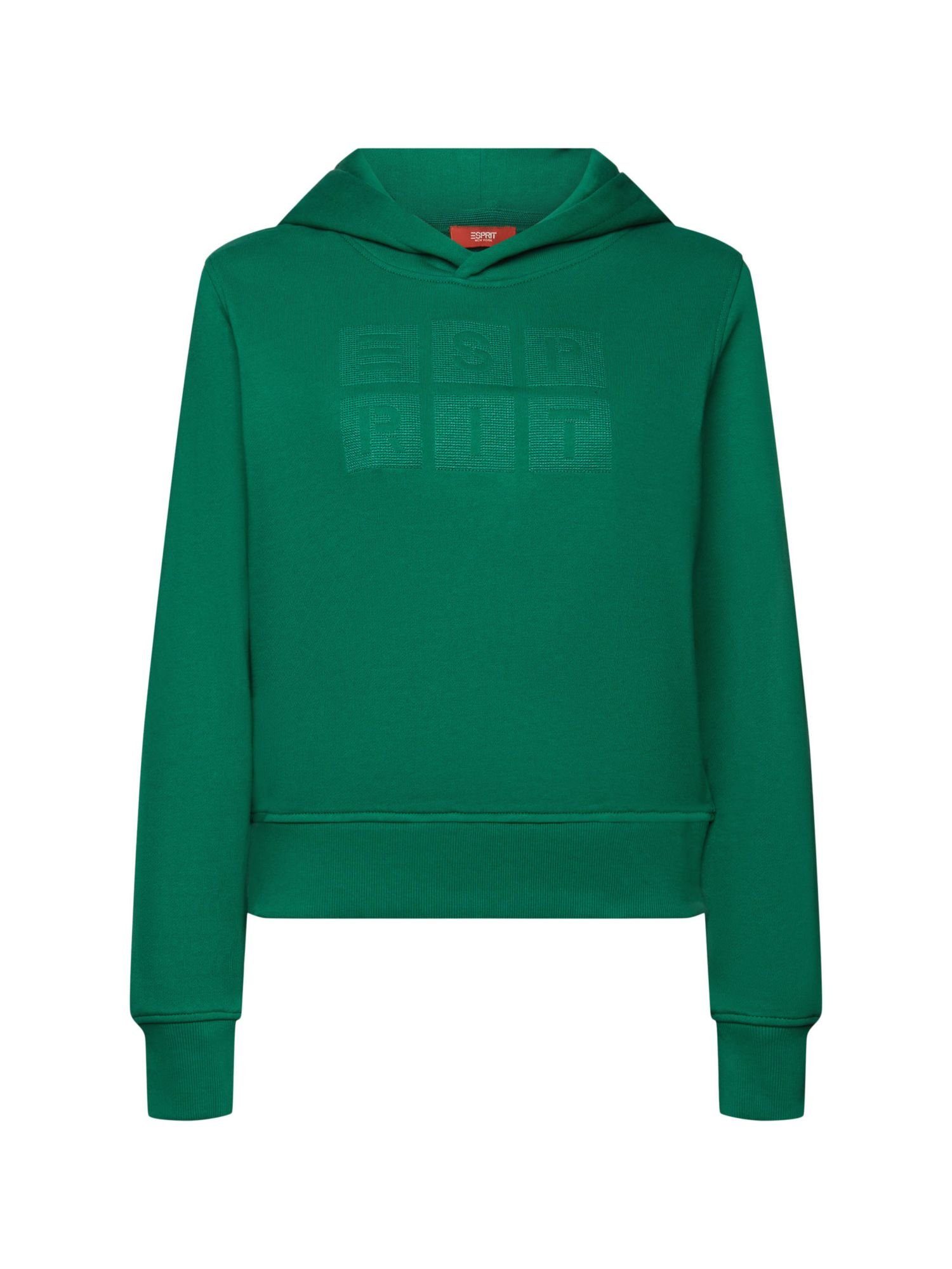 Esprit Sweatshirt Hoodie mit Logostickerei, Bio-Baumwolle (1-tlg)