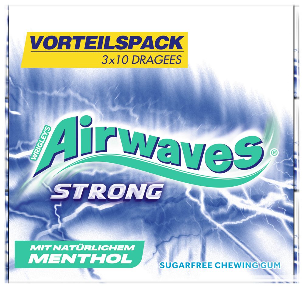 Airwaves Süßigkeit AIRWAVES STRONG Multipack 20x3x10 Dragees