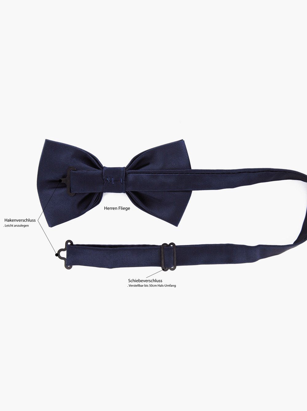 axy Fliege Herren Fliege Schleife im Seidenlook bereits gebunden, Konfirmation verstellbar