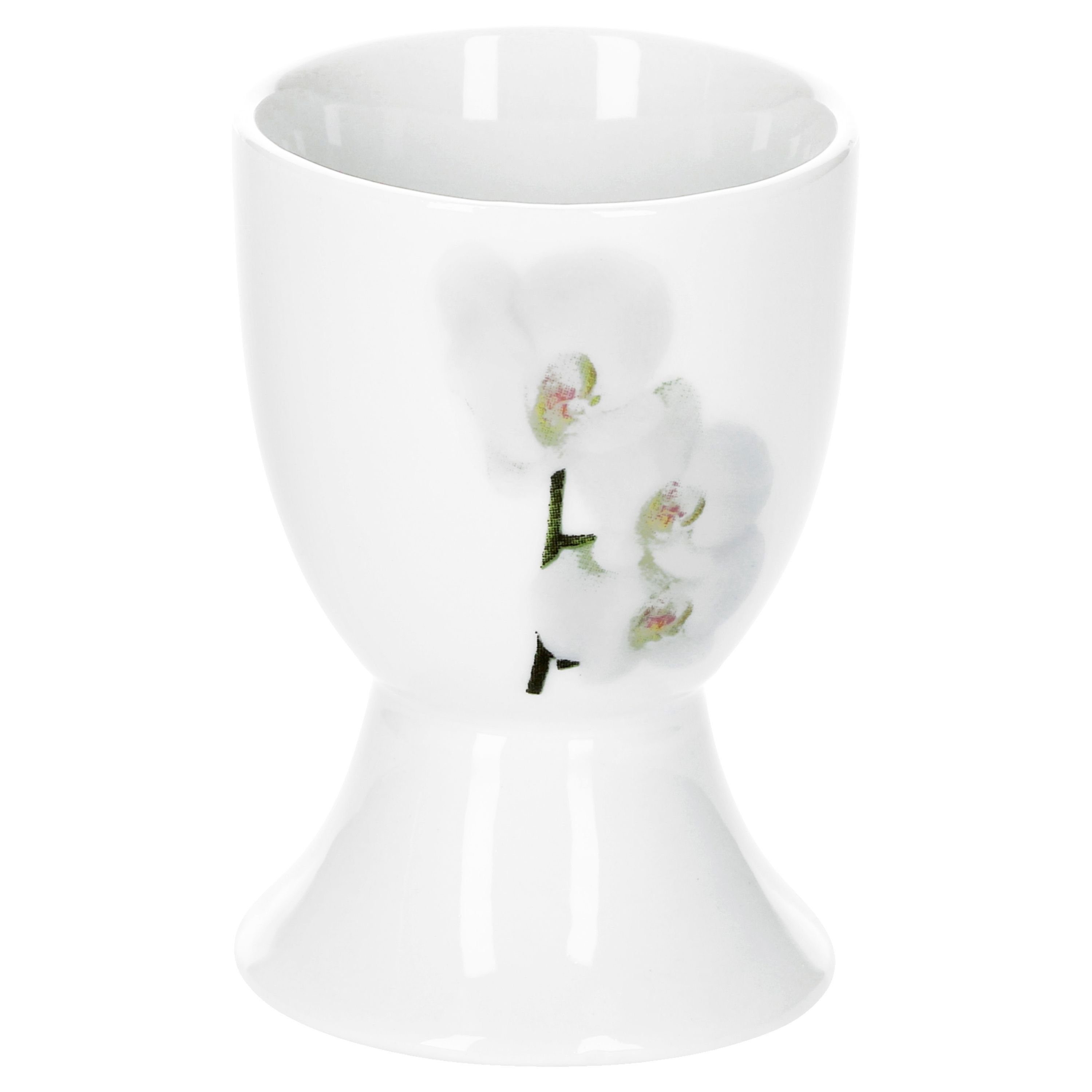 van Well Eierbecher 6x Vanda Eierbecher Orchidee Eierhalter Eierständer Porzellan Ostern