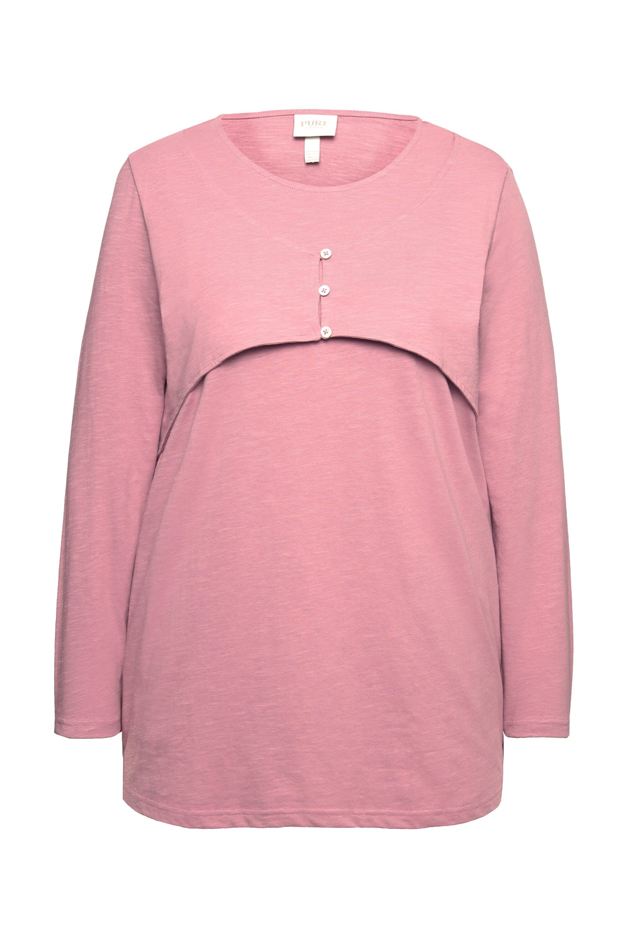 Longsleeve Shirt Lagenoptik Rundhals Langarm Biobaumwolle