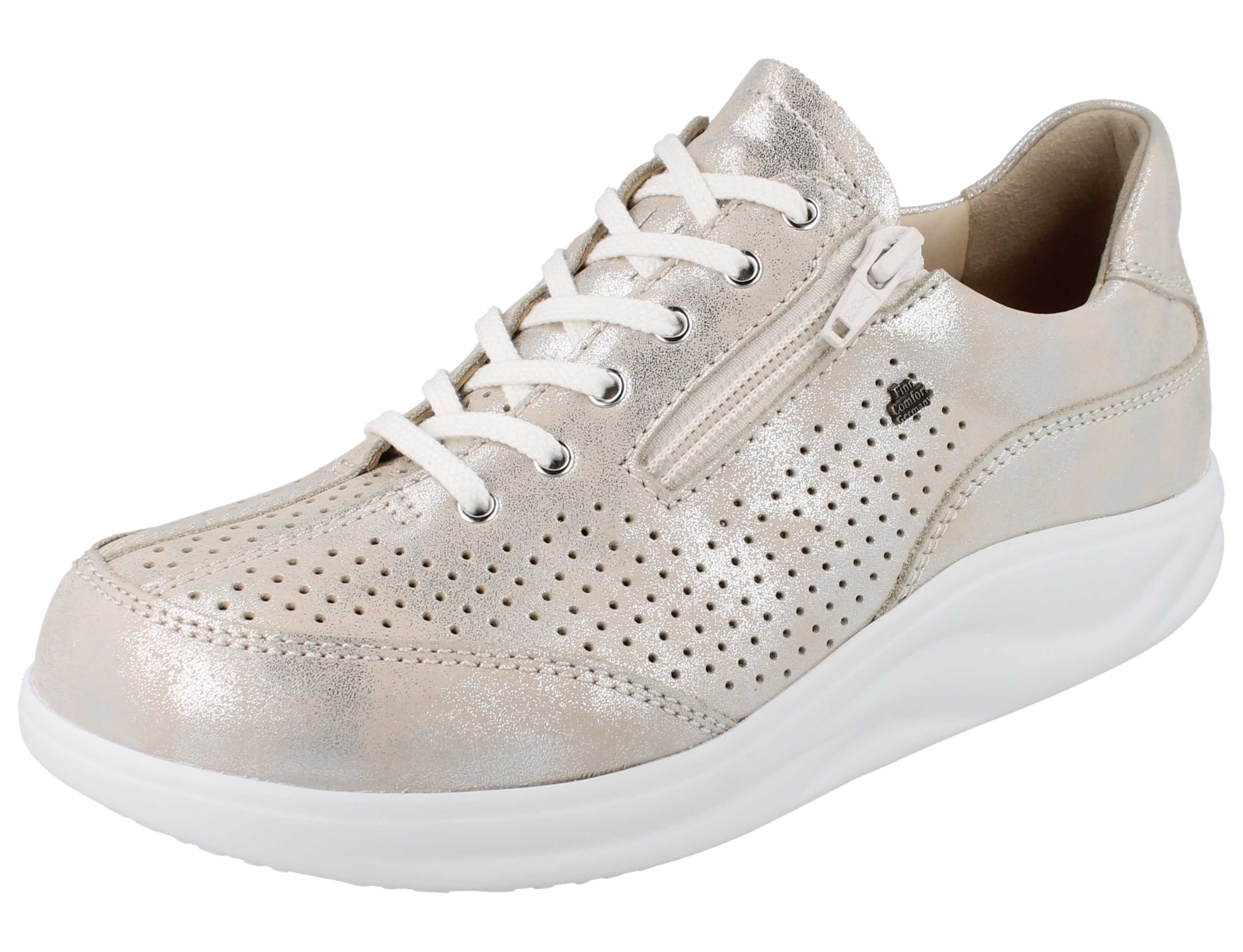 Finn Comfort FINN COMFORT FINNAMIC Oze Damen Halbschuhe muschelfarben Nubukleder - Schnürschuh