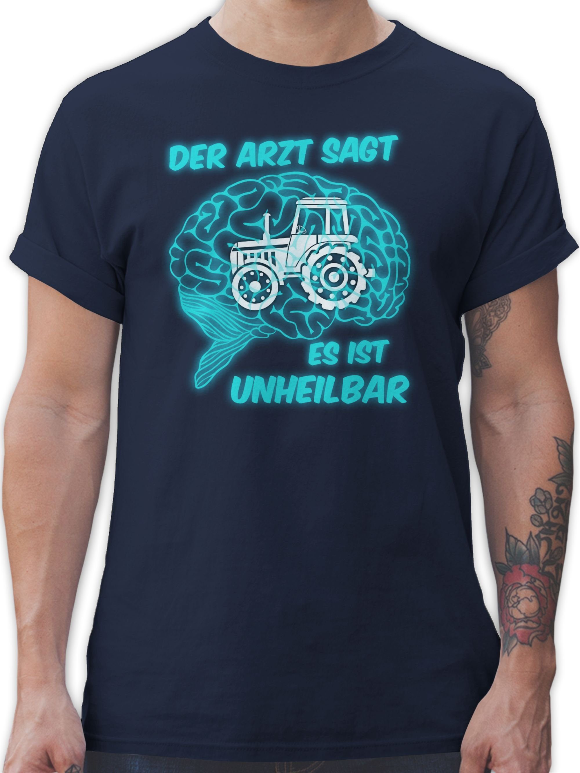 Shirtracer T-Shirt Der Arzt sagt es is unheilbar Traktor Traktor 02 Navy Blau