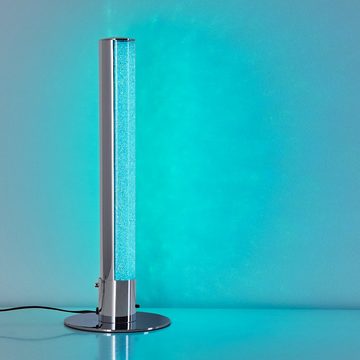 hofstein Tischleuchte »Resina« LED Tischlampe dimmbare aus Metall in chrom, 3000 Kelvin, 5 Watt, 400 Lumen, gemütliche mit RGB Farbwechsler und Fernbedienung