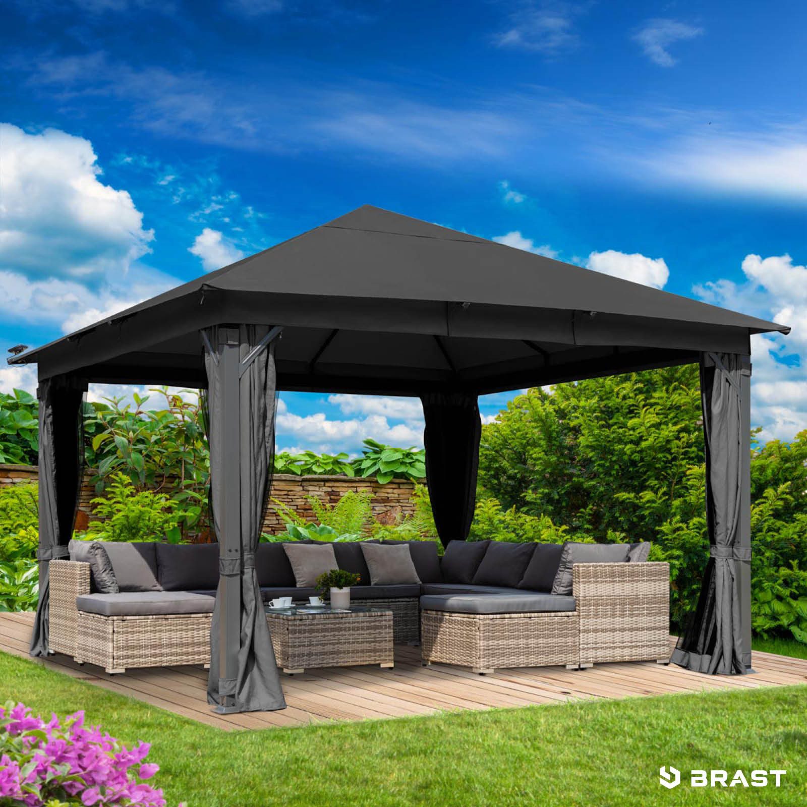 BRAST Pavillon Aluminium Infinity 4x4m viele Modelle & Farben inkl