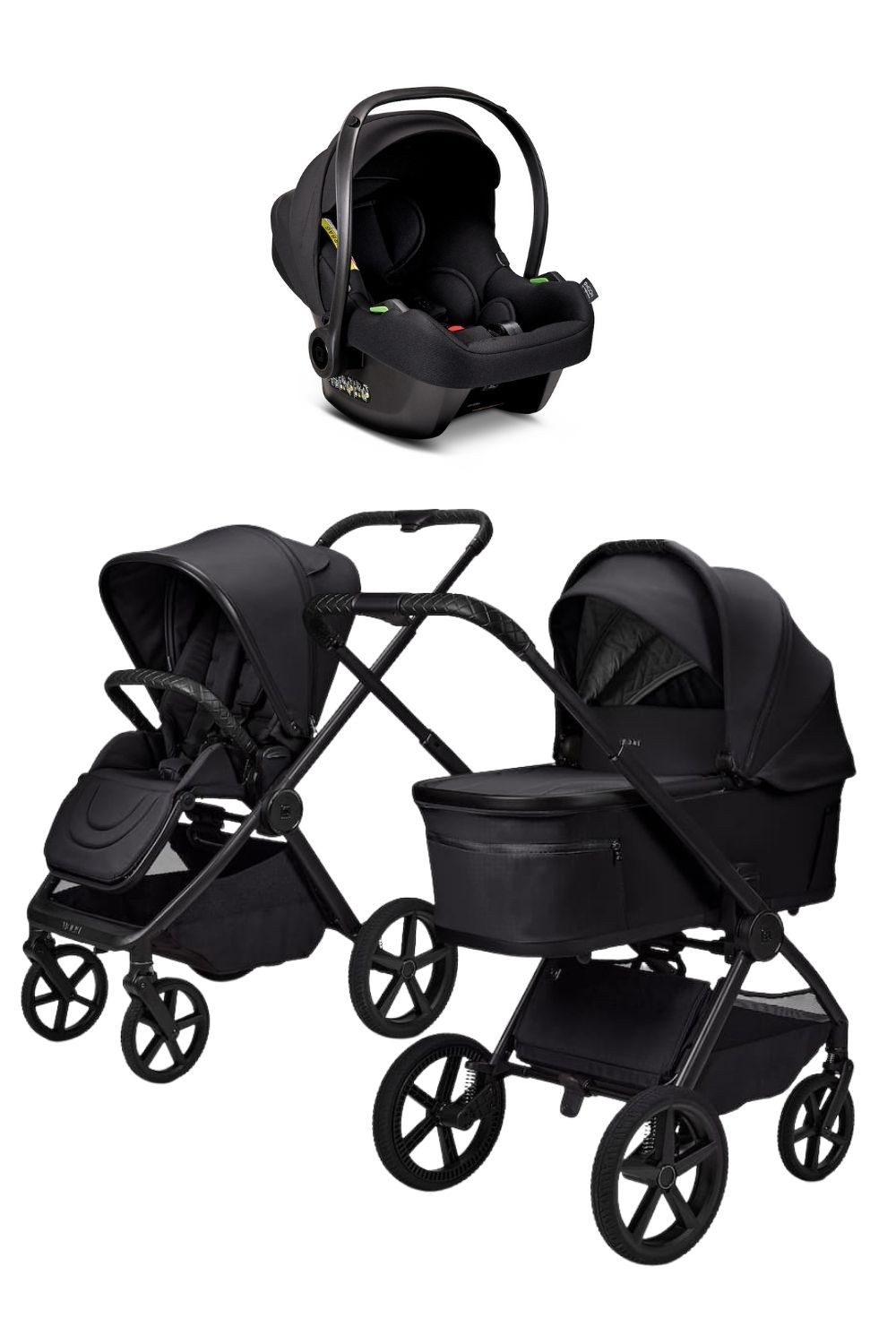 Moon Kombi-Kinderwagen Gio Fold Kombikinderwagen inkl. Cosmo 2.0, Gestell und Babywanne mit einem Handgriff zusammenfaltbar