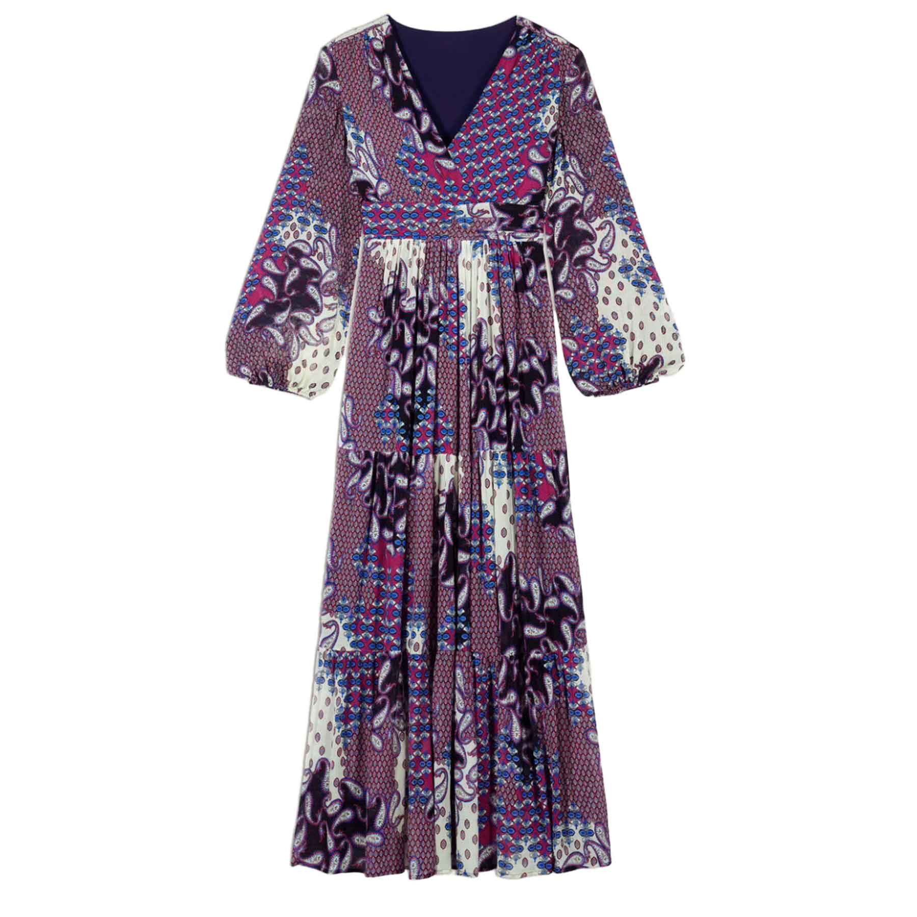 BA&SH Jerseykleid BA&SH Kleid BOSSY mit Seide - Violett
