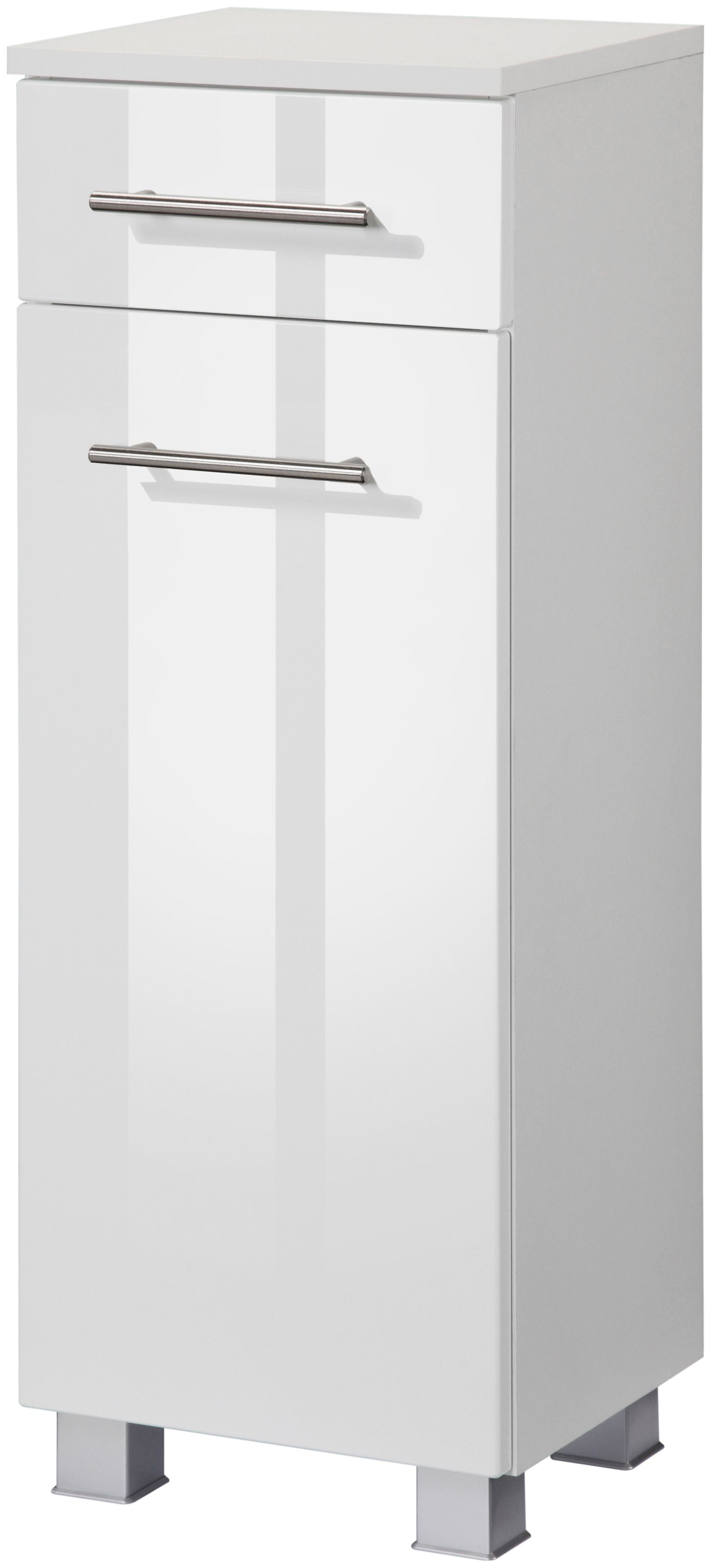 HELD MÖBEL Unterschrank Trento, verschiedene Ausführungen und Farben Badmöbel, Breite 30 cm, mit 1 Tür und 1 Schubkasten weiß | weiß