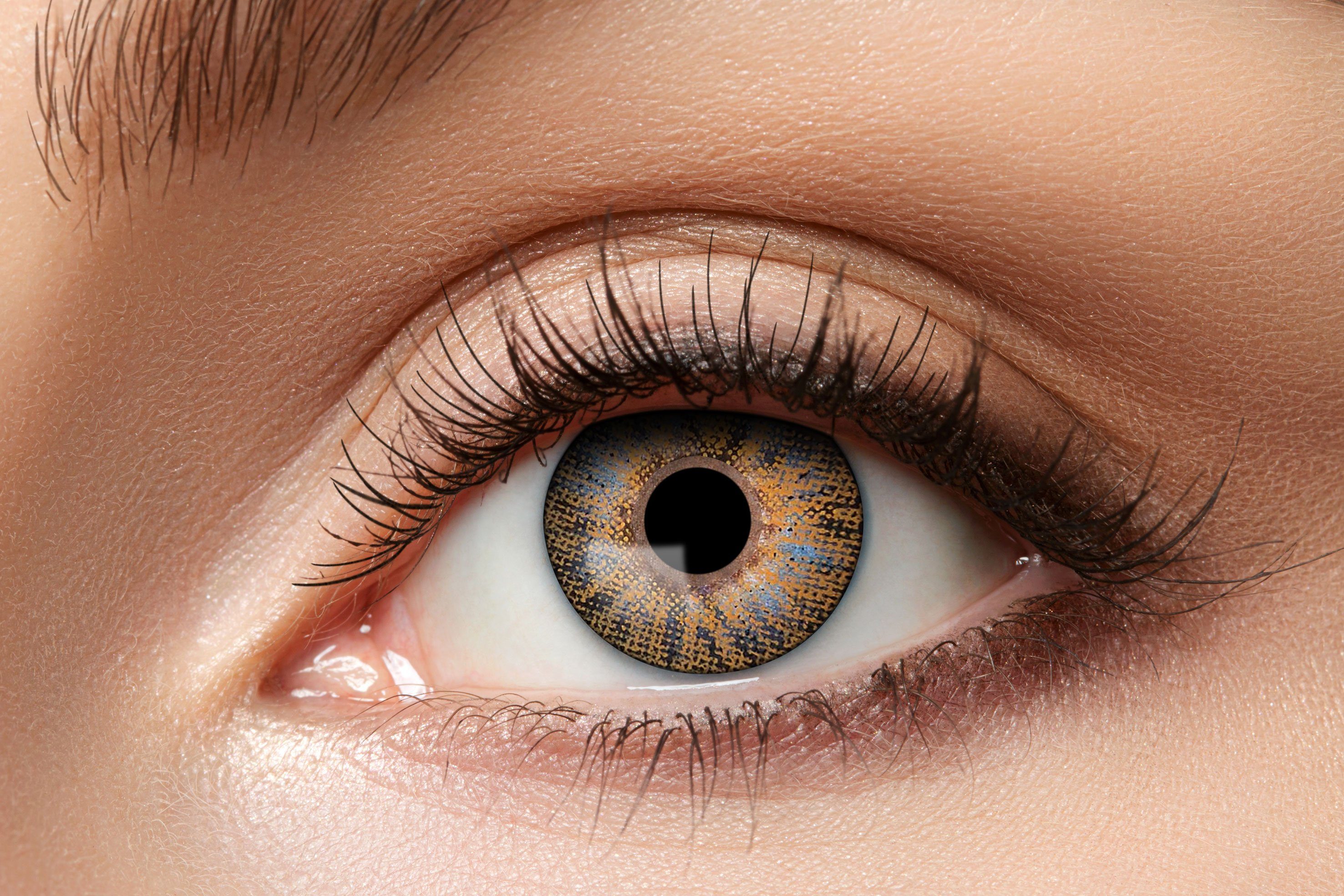 Eyecatcher Jahreslinsen Natürlich braune Kontaktlinse mit Minus Sehstärken
