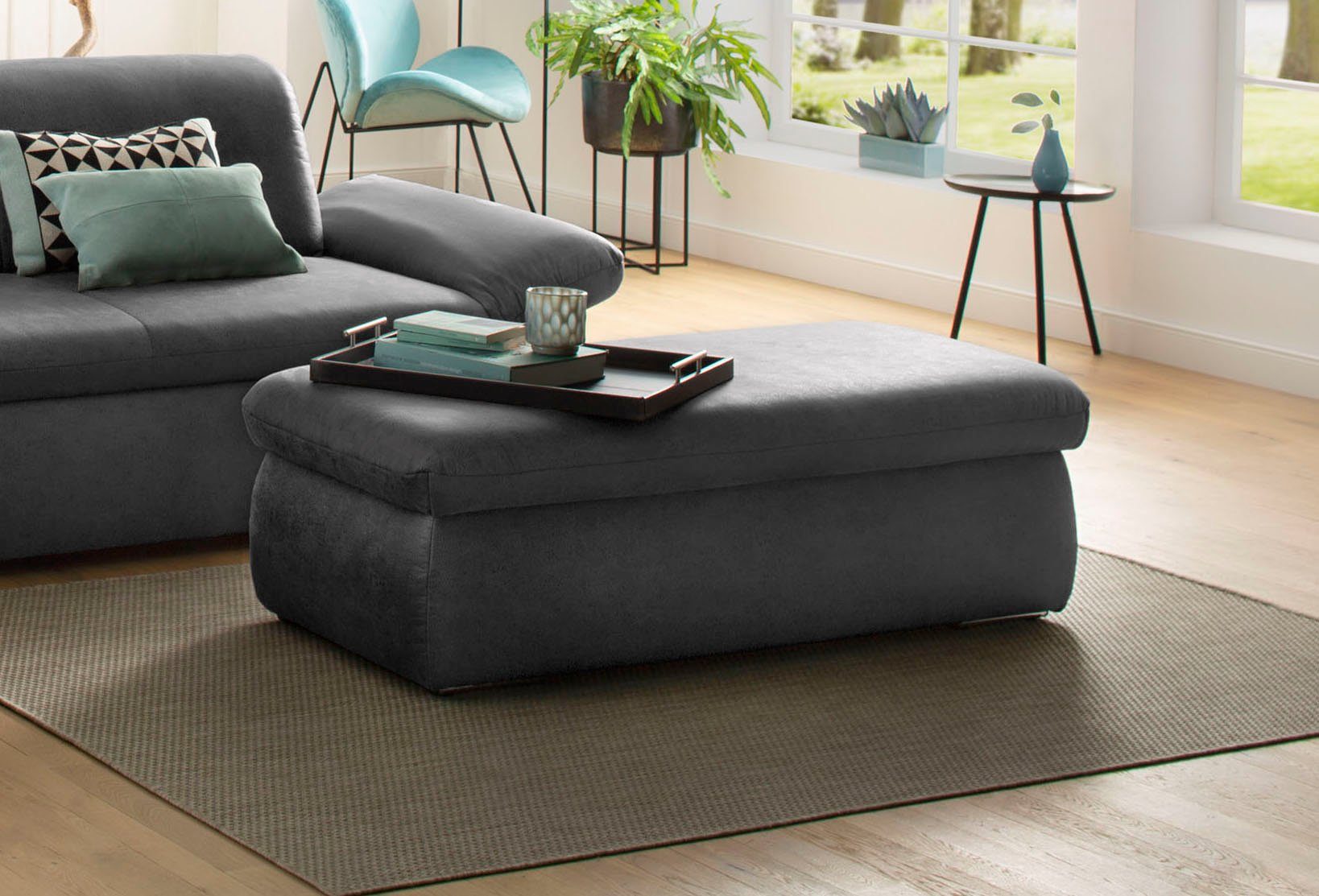 Home affaire Polsterhocker Avesa, Mit großem Staufach, passend zur Serie "Avesa", B/T/H: 136/64/43 cm