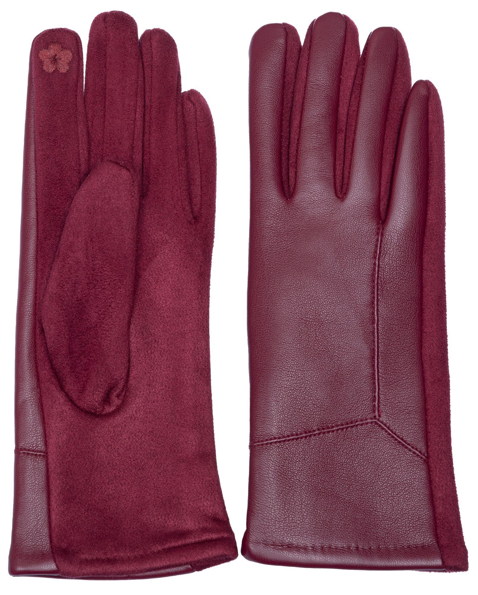 neu Caspar Strickhandschuhe weinrot Damen klassisch elegante Handschuhe uni GLV015