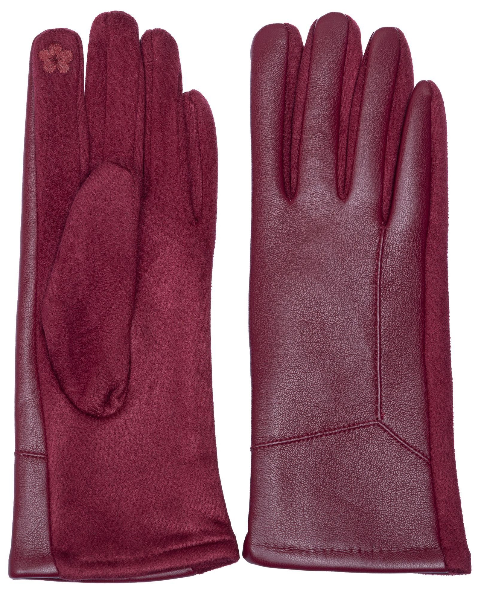 Damen Strickhandschuhe weinrot Caspar uni GLV015 elegante Handschuhe klassisch