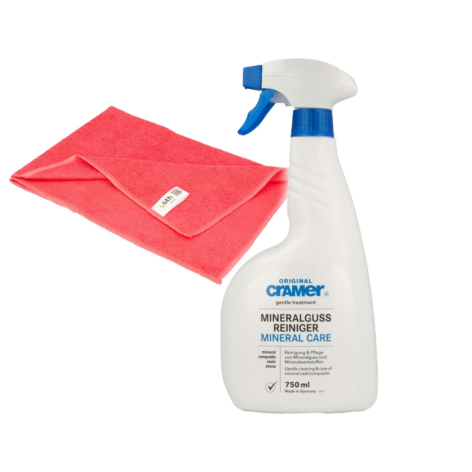 tecuro Mineralguss-Reiniger 750 ml - 30261 inkl. Mikrofasertuch Allzweckreiniger