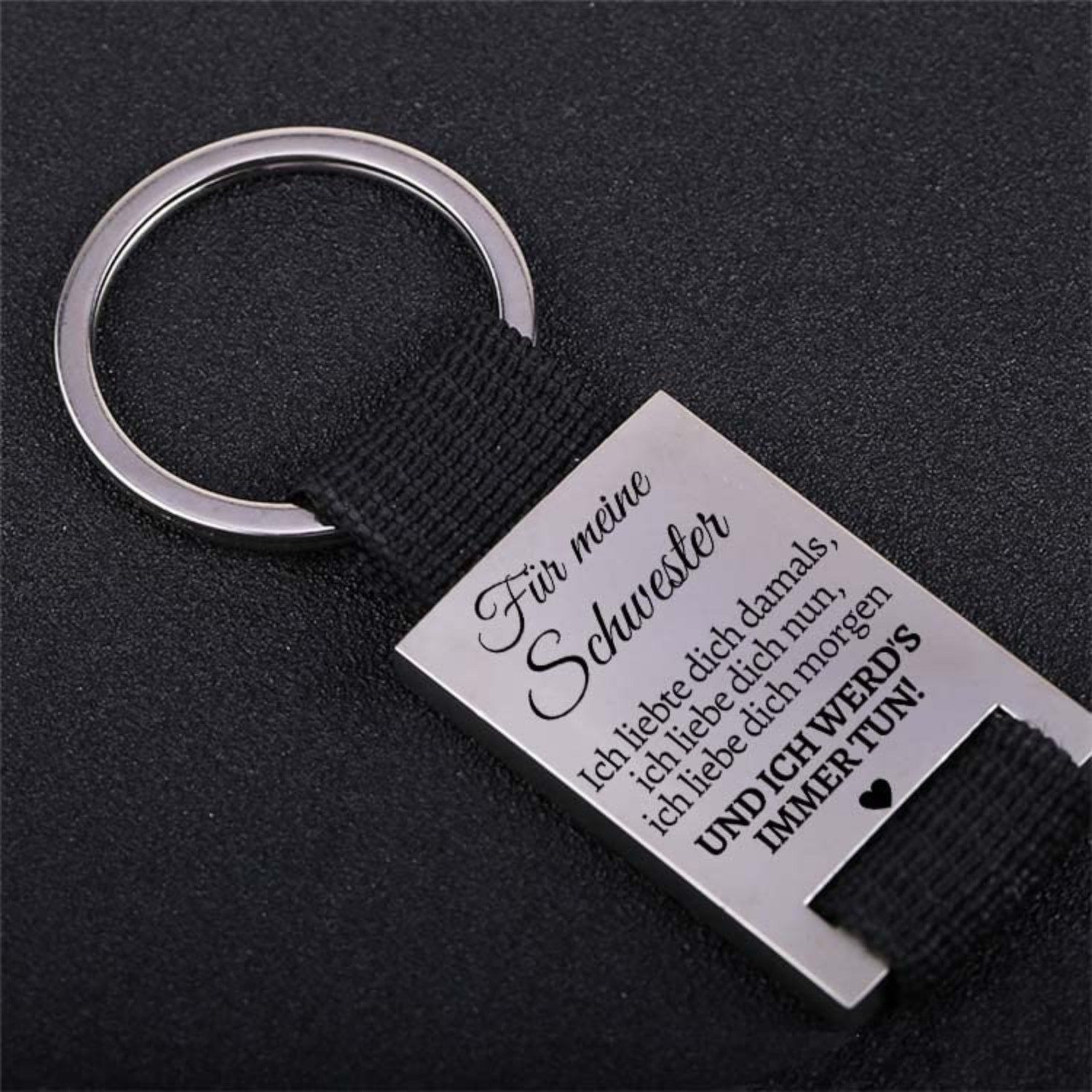 Geschenkehöhle Schlüsselanhänger mit Gravur Schlüsselanhänger mit Gravur "Ich liebe dich & ich werde es immer tun", Erhältlich in 14 Varianten & liebevoller Gravur