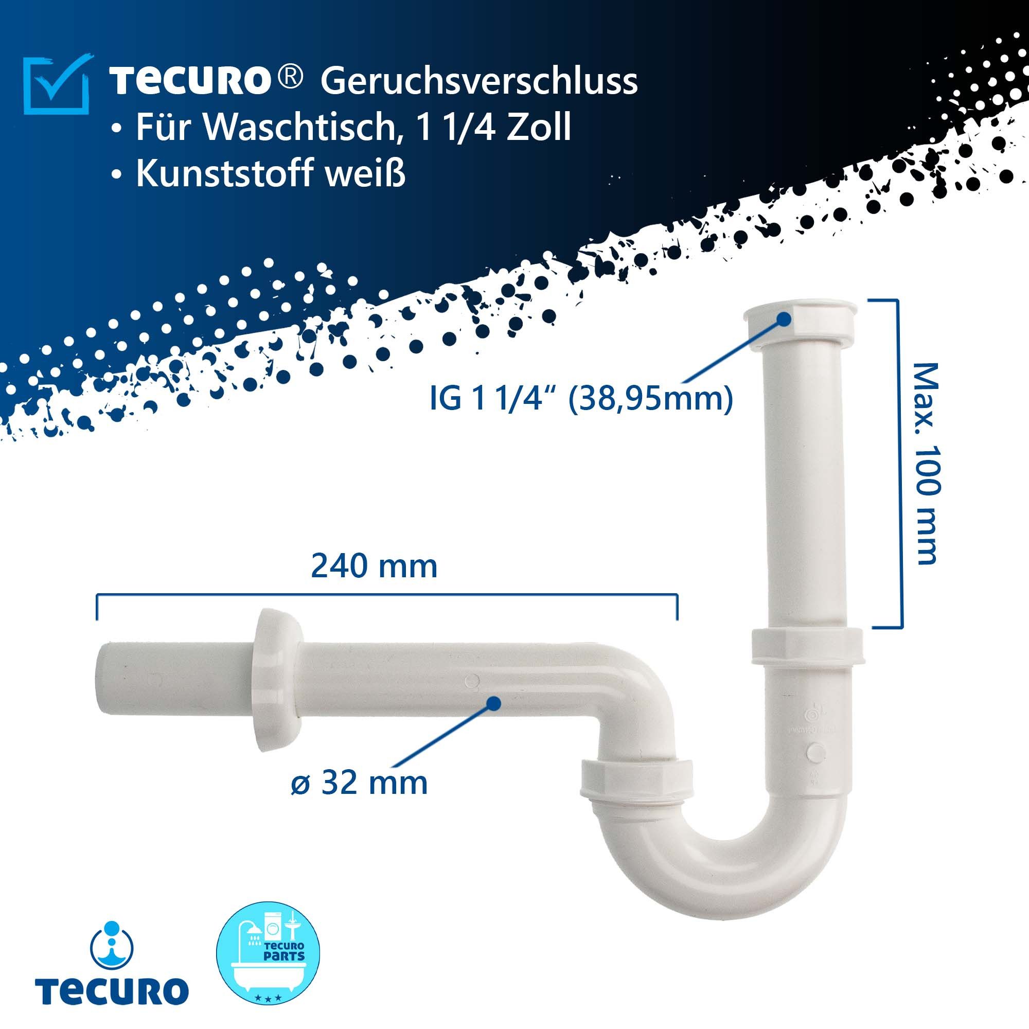 tecuro Siphon Geruchsverschluss Ablaufgarnitur Siphon für günstig online kaufen