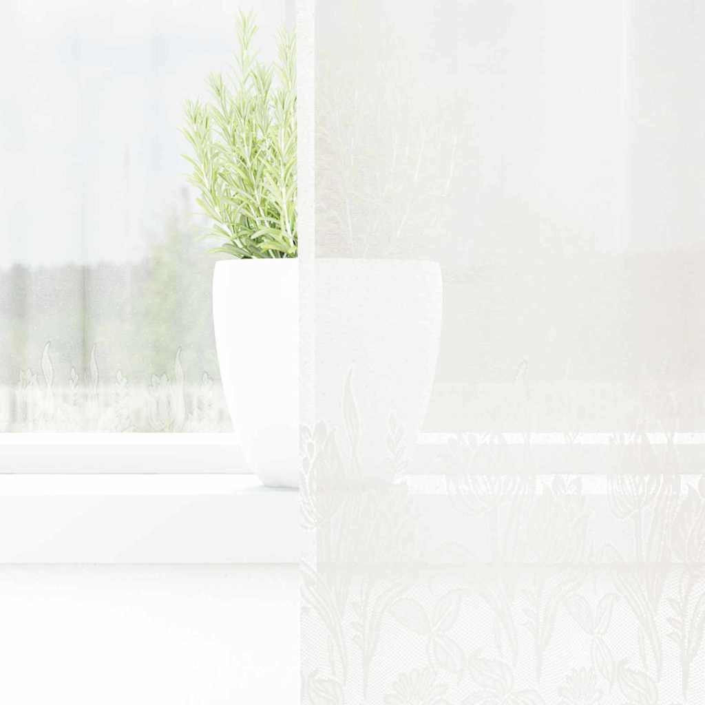 vidaXL Vorhang Spitzenvorhang mit Vorhängen Floral Weiß 120 x 200 cm Polyes günstig online kaufen