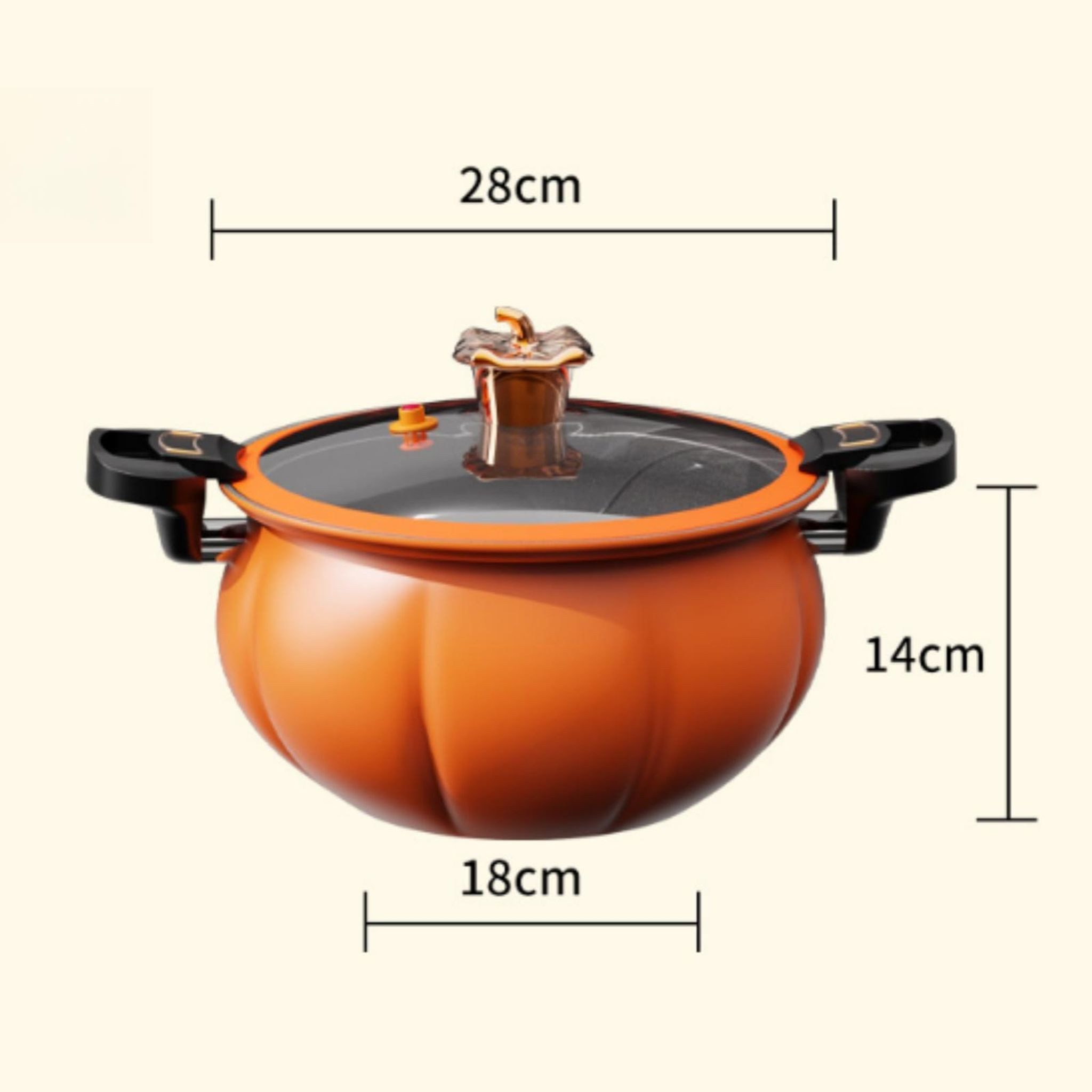 FELIXLEO Dampfgartopf Multifunktionaler Mikrodruck Kürbis Topf 8L Schnellkochtopf, (1-tlg) – Bild 4 von 4