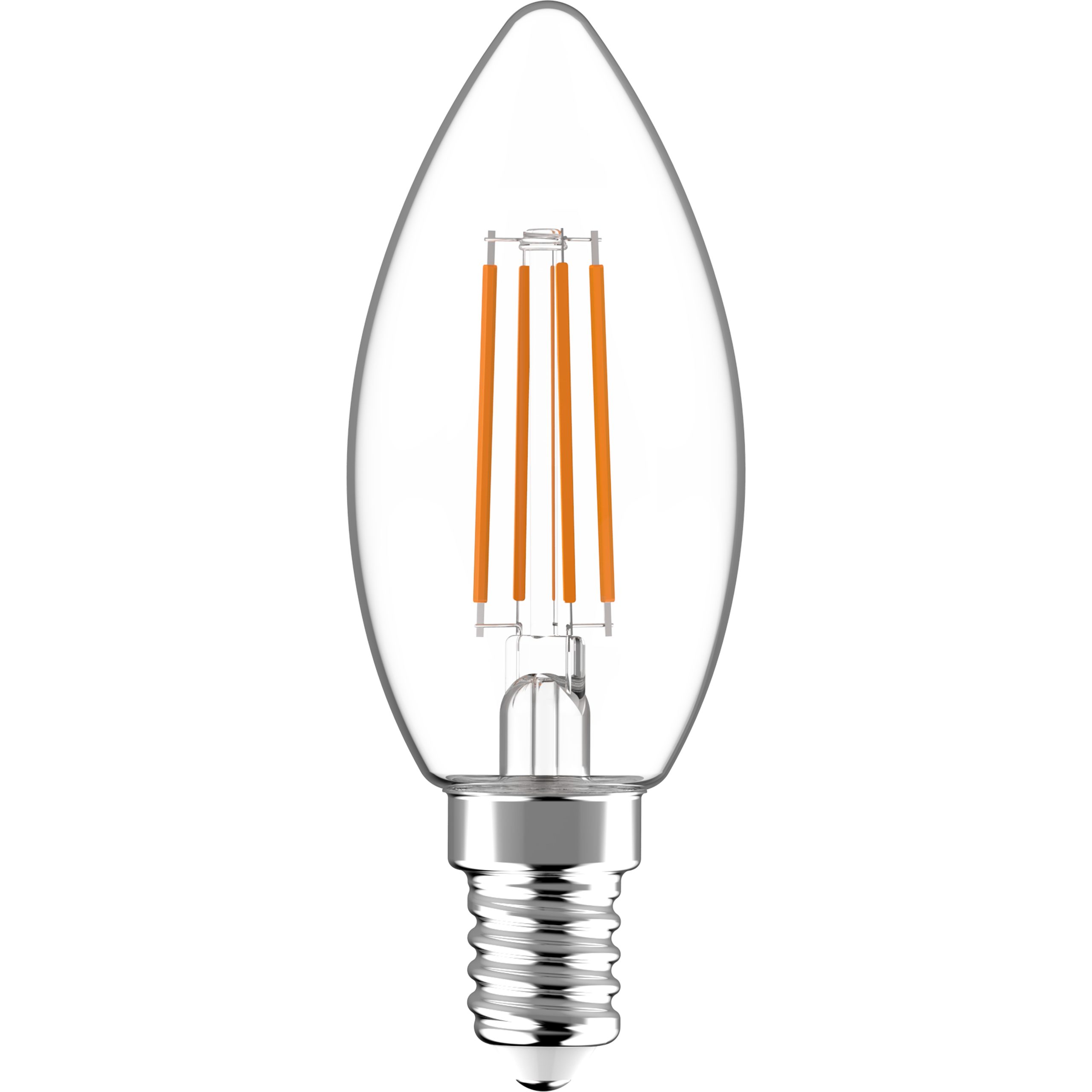 LED's light LED-Leuchtmittel 4.5W warmweiß C35 LED E14 Kerze, Klar dimmbar 0620154 E14