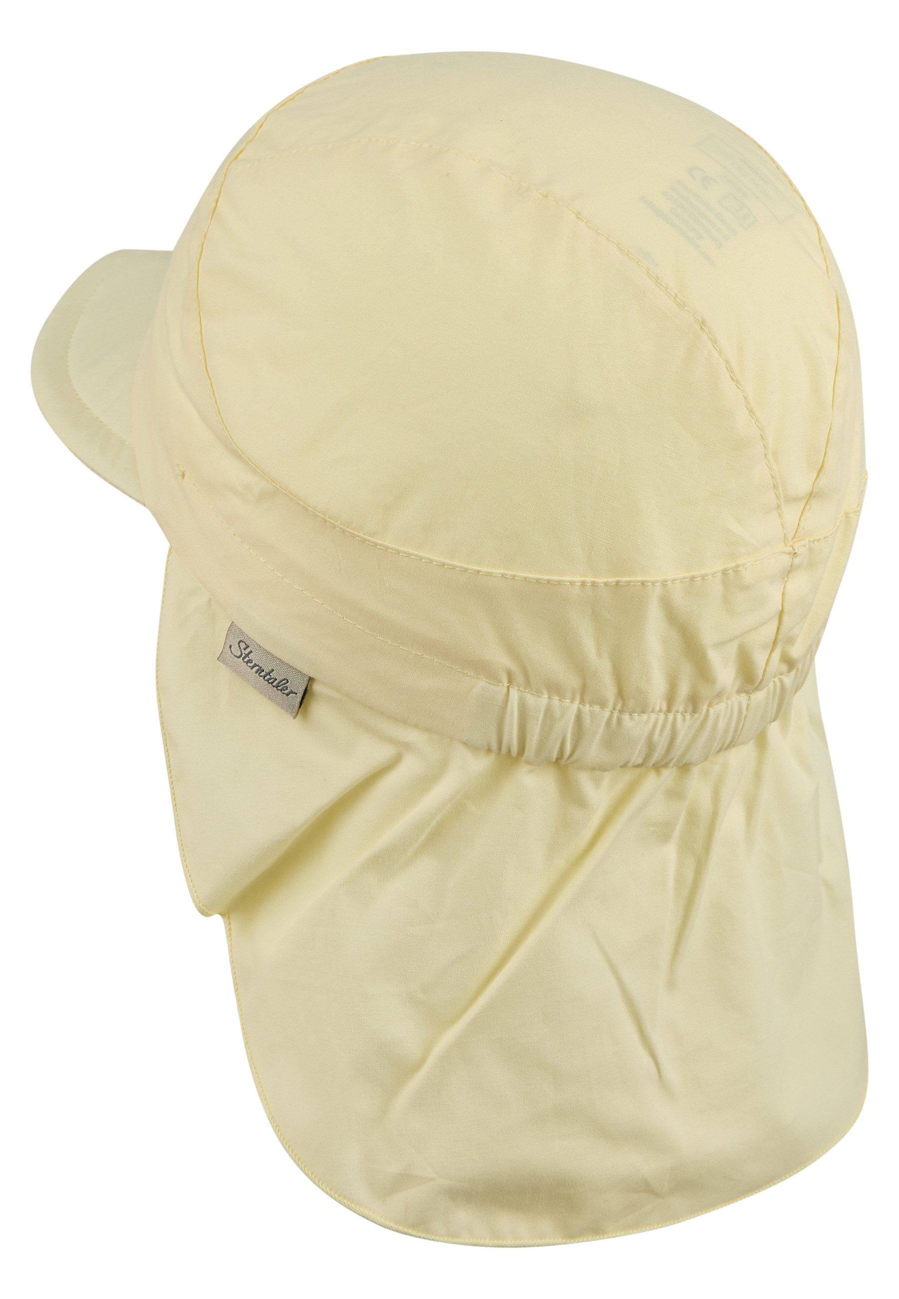 Sterntaler® Schirmmütze 50+ Schirmmütze mit Nackenschutz Basic (1-St) Kindermütze mit Schirm aus UV-Popeline unifarben